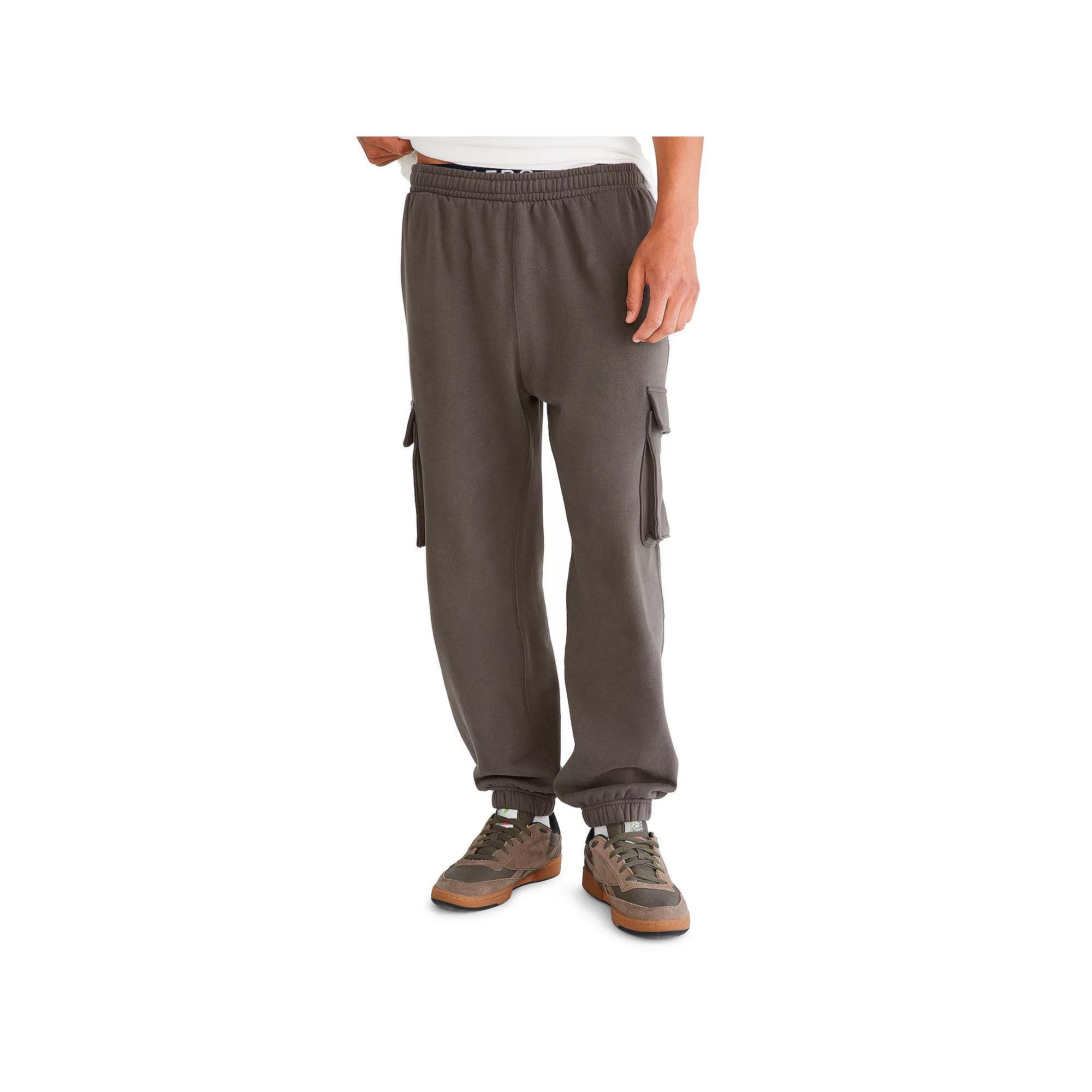 Men's Aeropostale Cargo Fleece Sweatpants, Size: Large, Dark Black Product Image