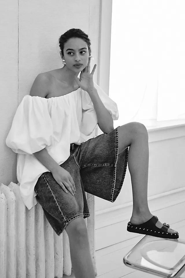 Mare Mare Puff-Sleeve Off-The-Shoulder Mini Dress Product Image