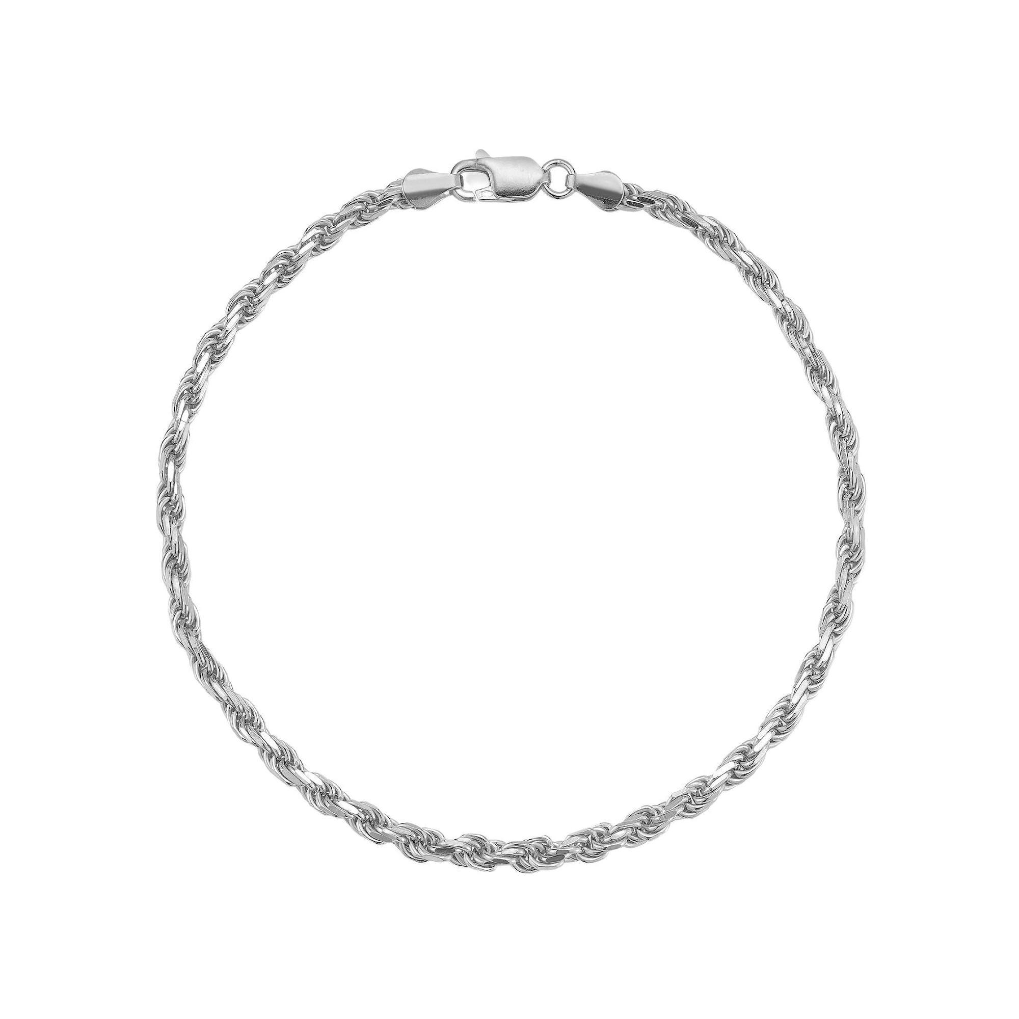 Men's Menster Sterling Silver 3 mm Rope Bracelet, Size: 8.5" Product Image