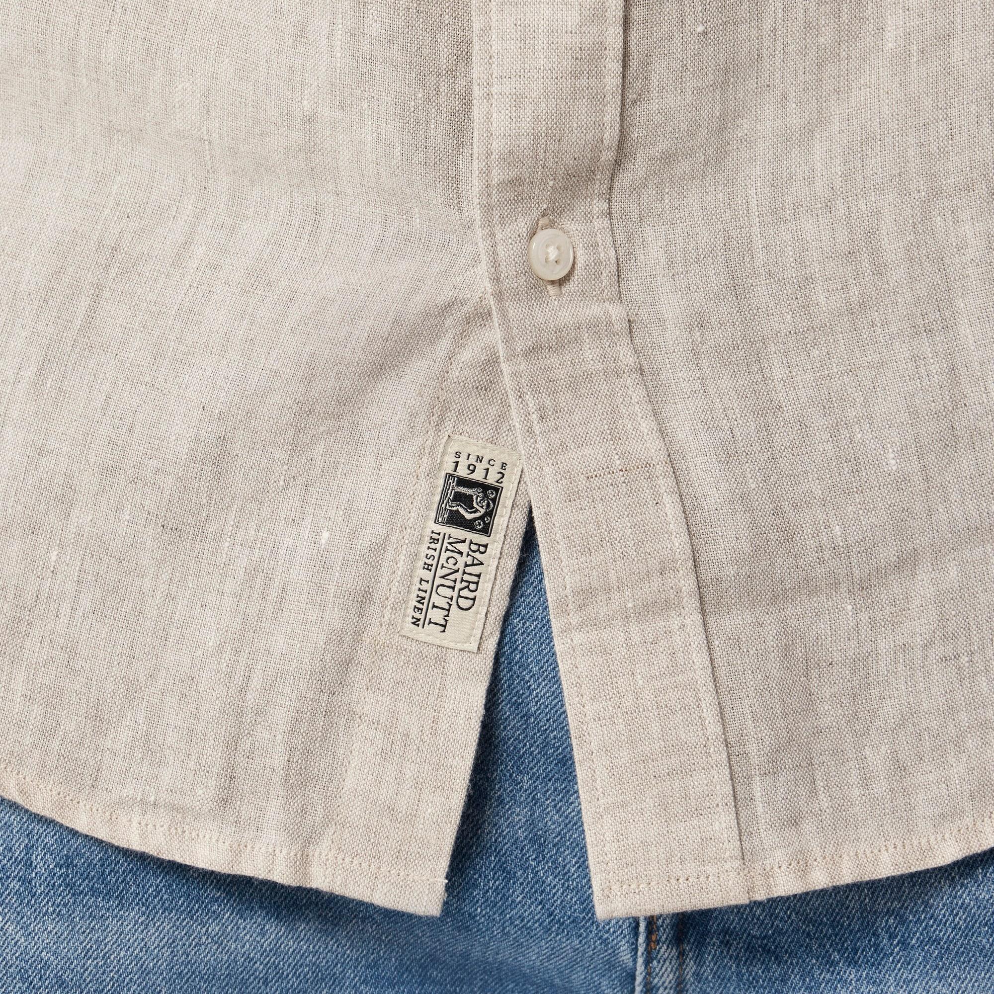 Short-sleeve Baird McNutt Irish linen shirt Product Image