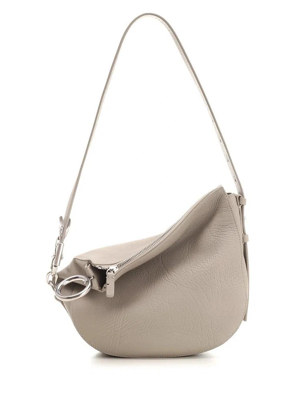 BURBERRY Medium Knight Zipped Shoulder Bag In Fog Product Image