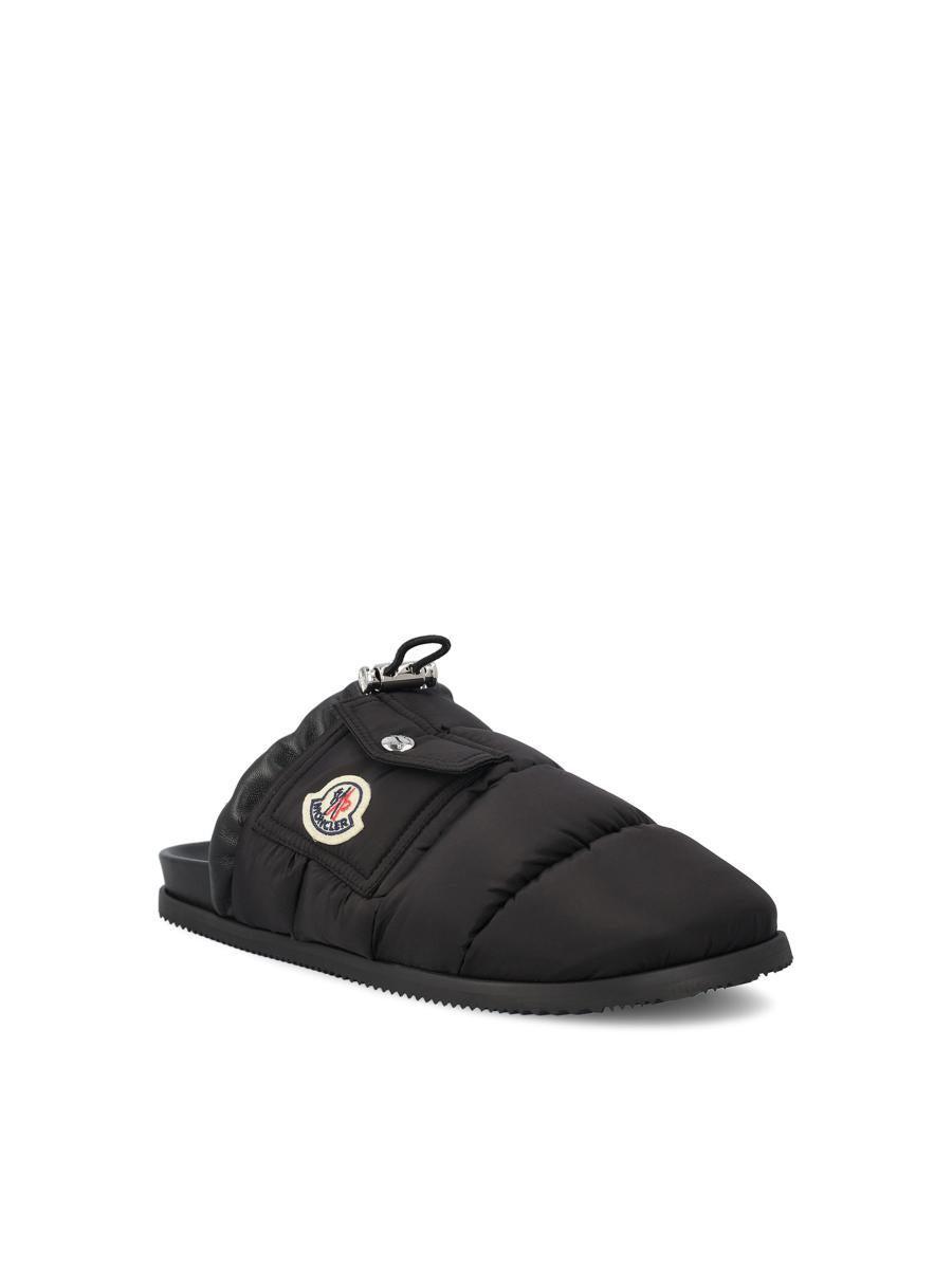 MONCLER Mon Padded Nylon Mules In Black Product Image