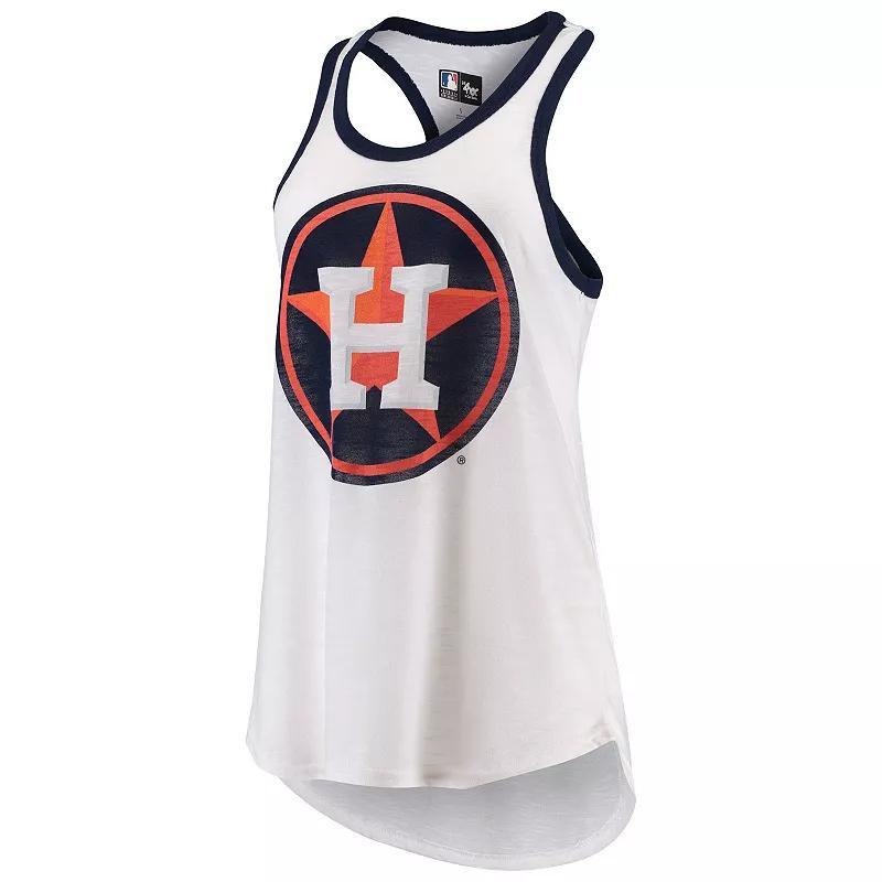 Women's G-III 4Her by Carl Banks White Houston Astros Tater Racerback Tank Top, Size: 2XL Product Image