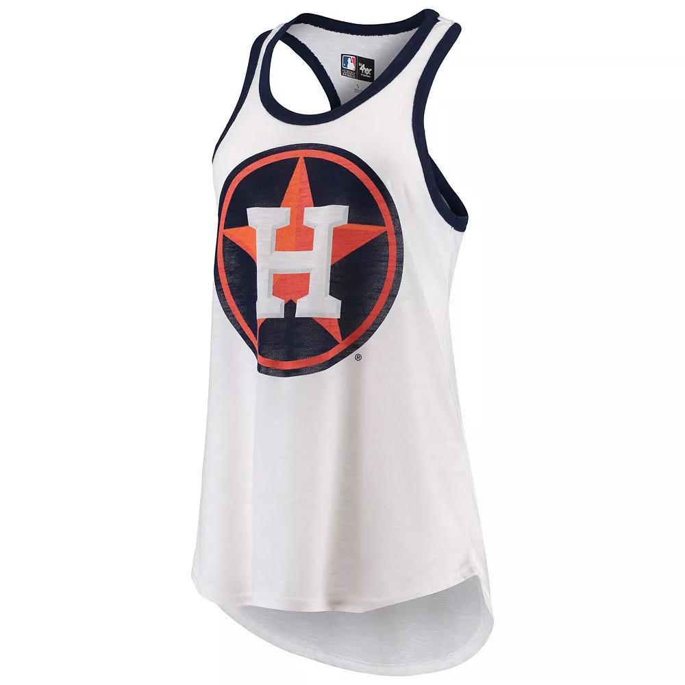 Women's G-III 4Her by Carl Banks White Houston Astros Tater Racerback Tank Top, Size: 2XL Product Image