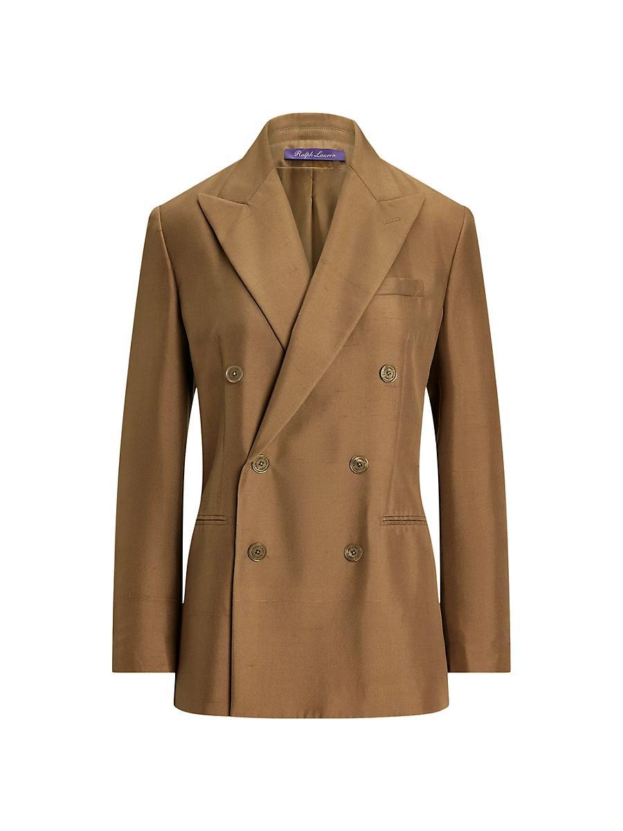 Womens Timothy Satin Double-Breasted Blazer Product Image