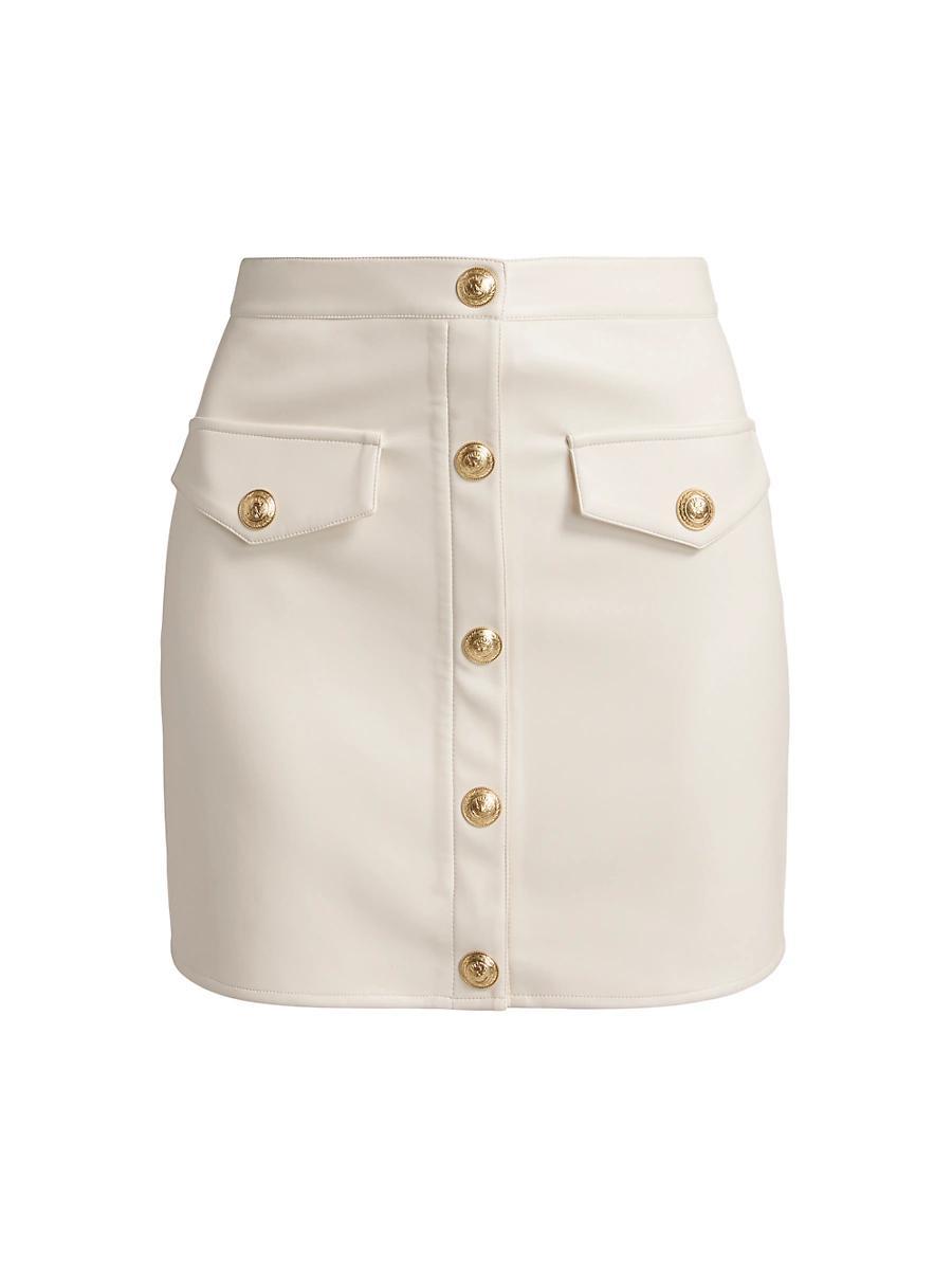 LAgence Truman Faux Leather Mini Skirt Product Image