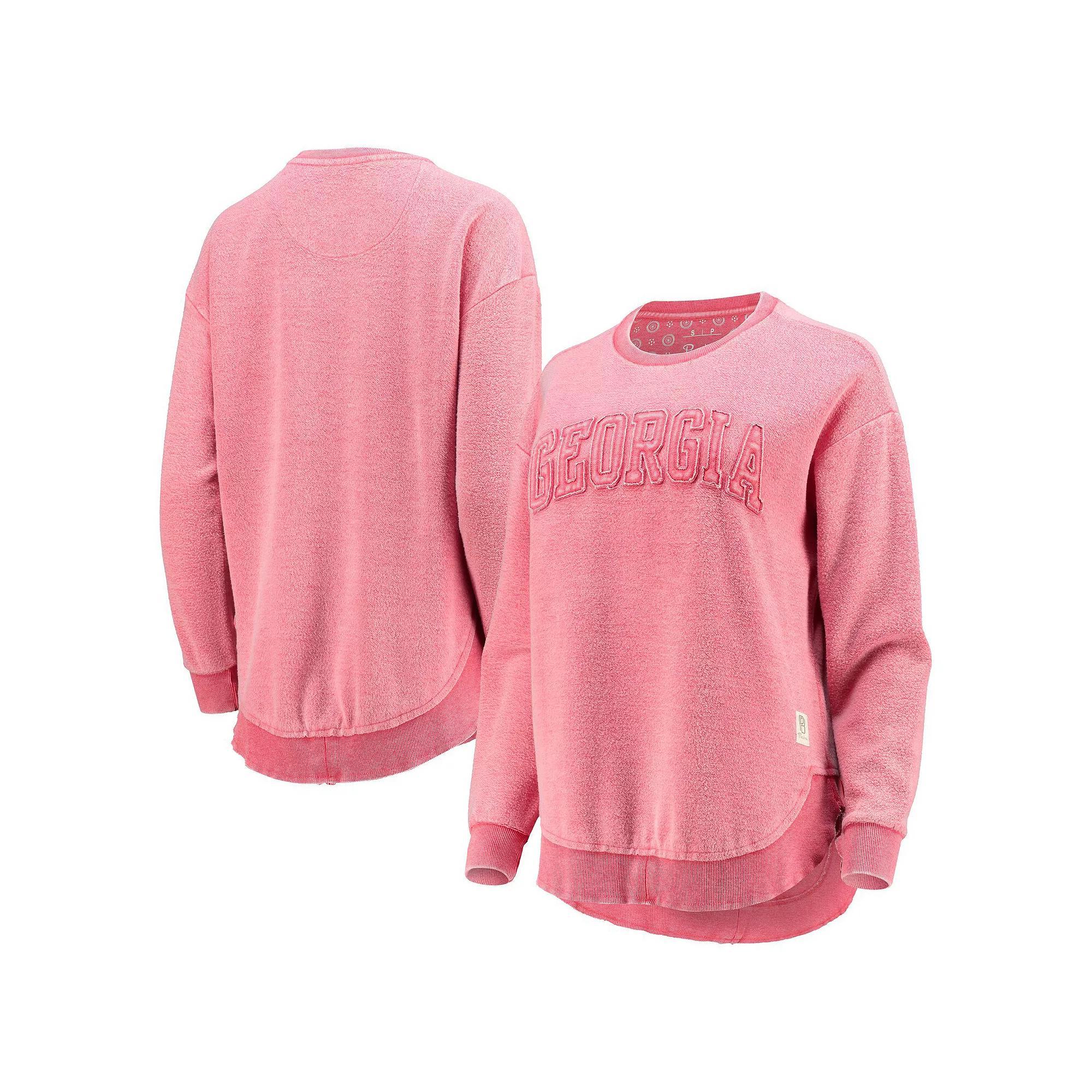 Women's Pressbox Red Georgia Bulldogs Ponchoville Pullover Sweatshirt, Size: Small Product Image