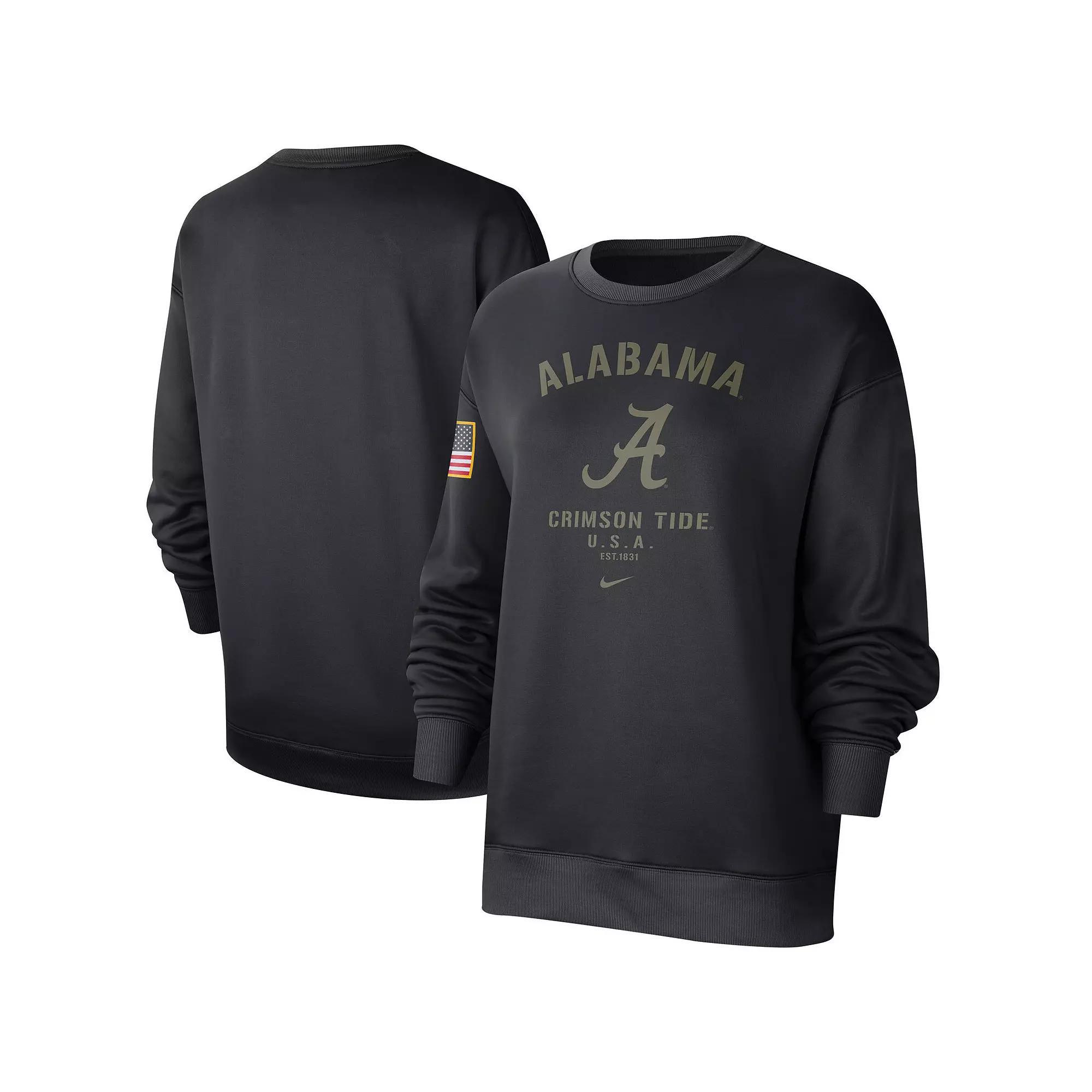 Womens Nike Alabama Crimson Tide Military Appreciation Therma Performance All-Time Pullover Sweatshirt Product Image