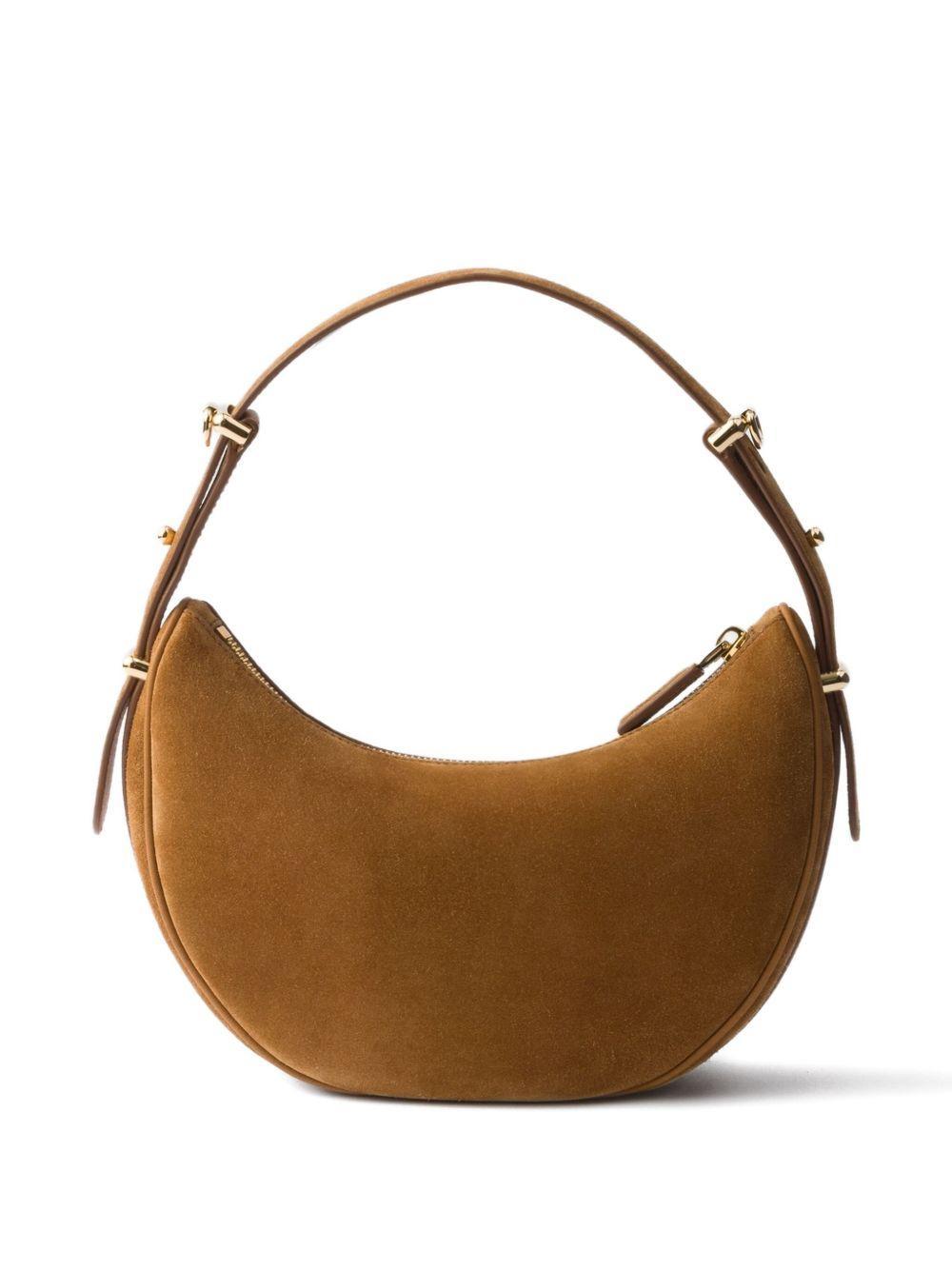 Arqué suede shoulder bag Product Image