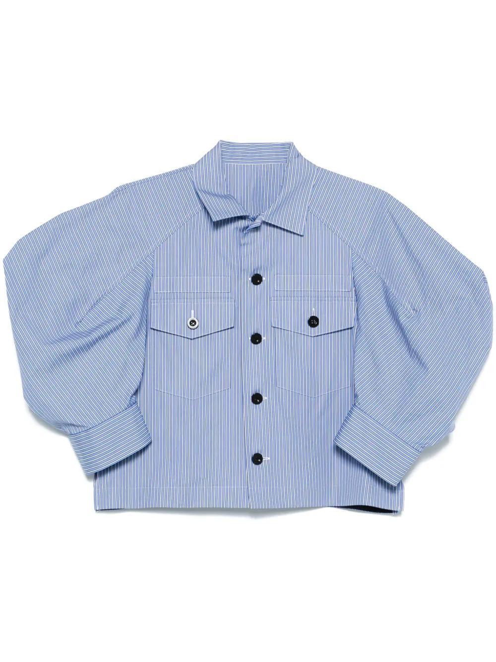 SACAI Striped Shirt In Blue Product Image