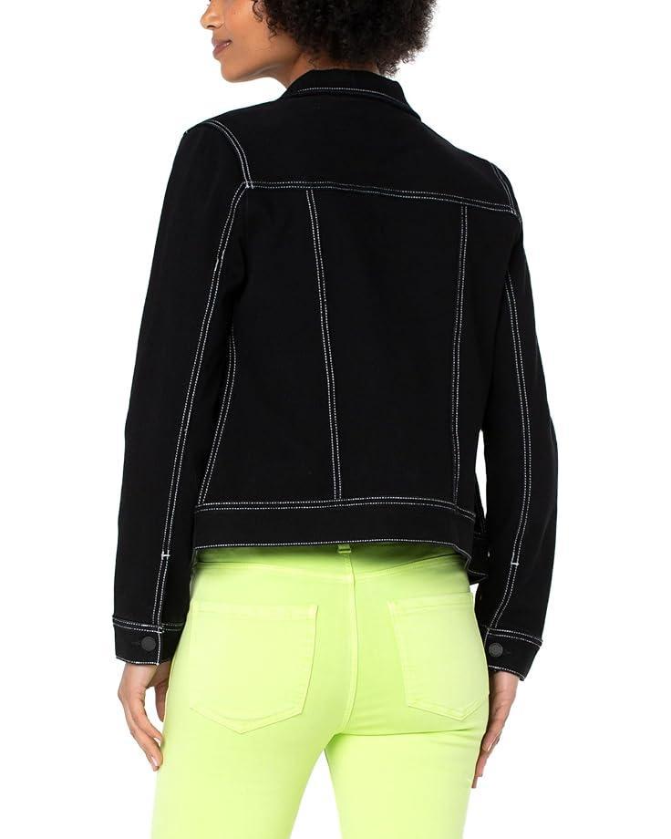 Zip Up Dolman Sleeve Matte Sateen Jacket Product Image