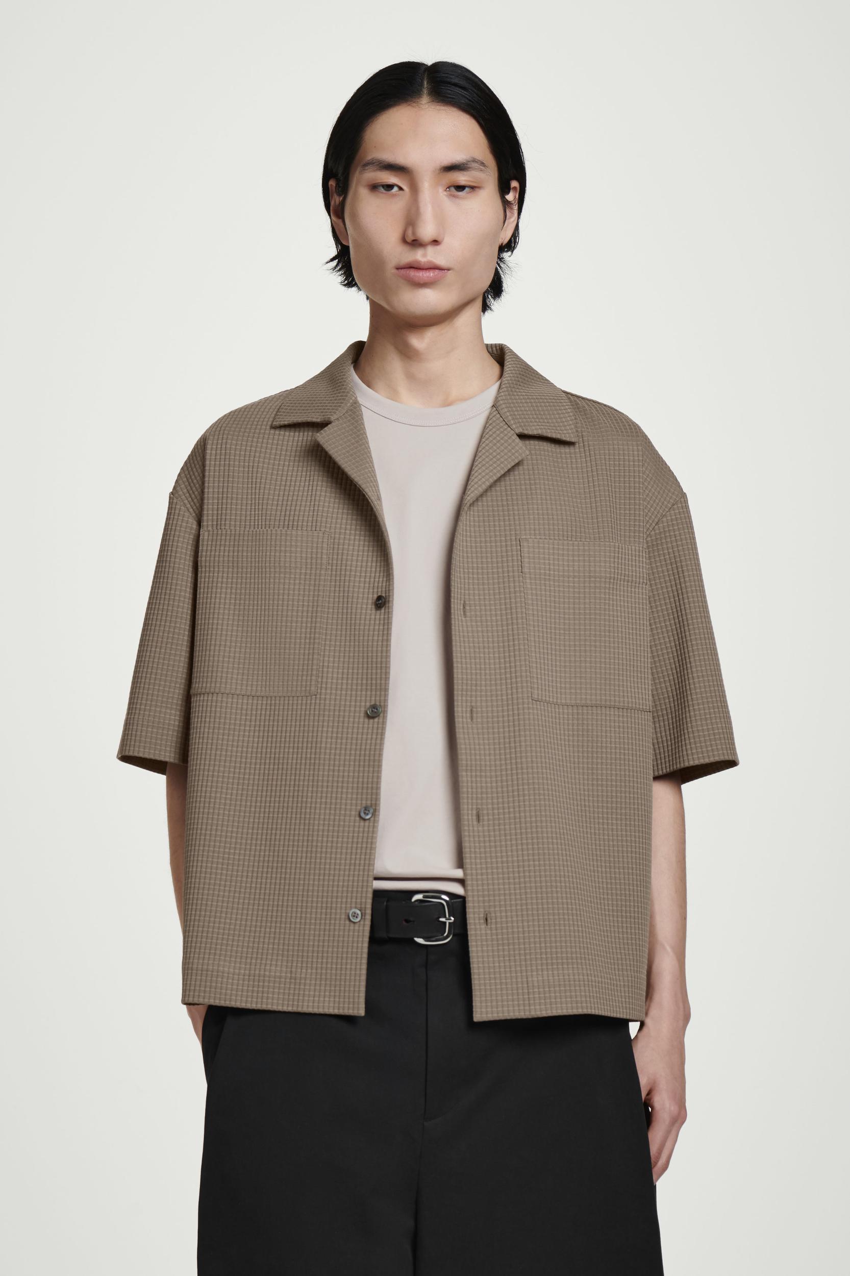 RELAXED TEXTURED COTTON RESORT SHIRT Product Image