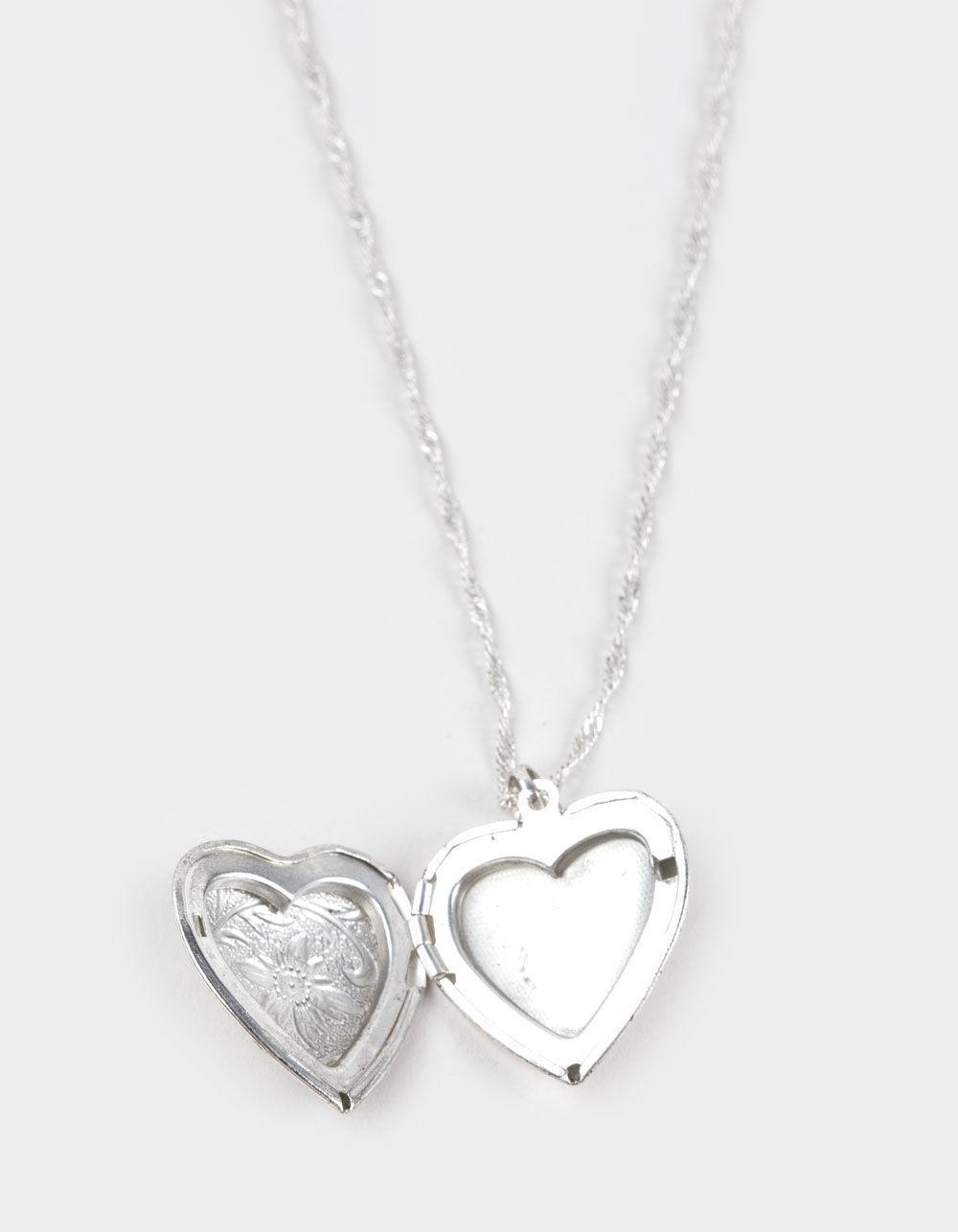 FULL TILT Heart Pendant Necklace - SILVER Product Image