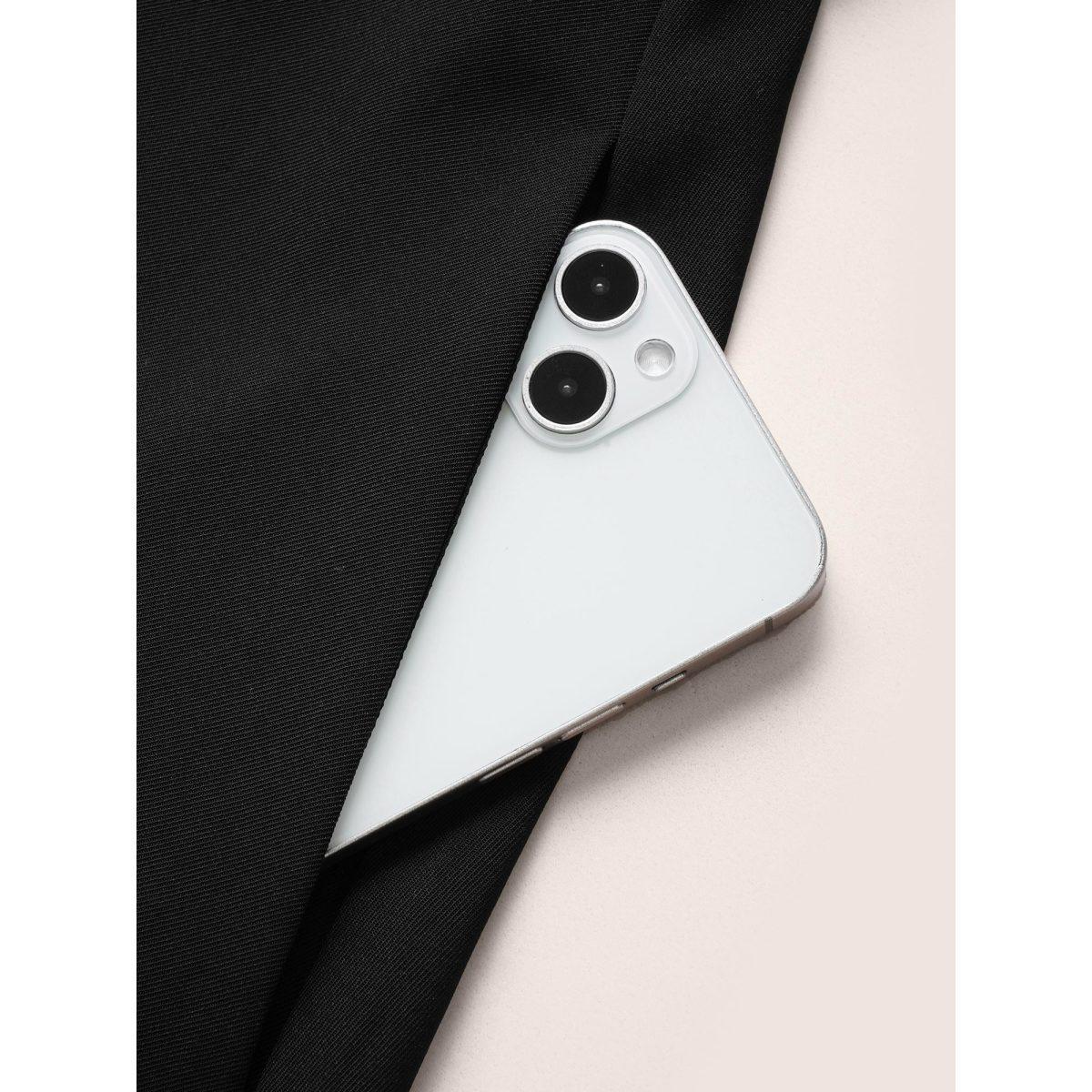 Plus Size Asymmetrical Neck Button Detail Midi Dress Black Women At the Office Non Asymmetrical Neck Sleeveless Curvy Midi Dress BloomChic 10/M Product Image