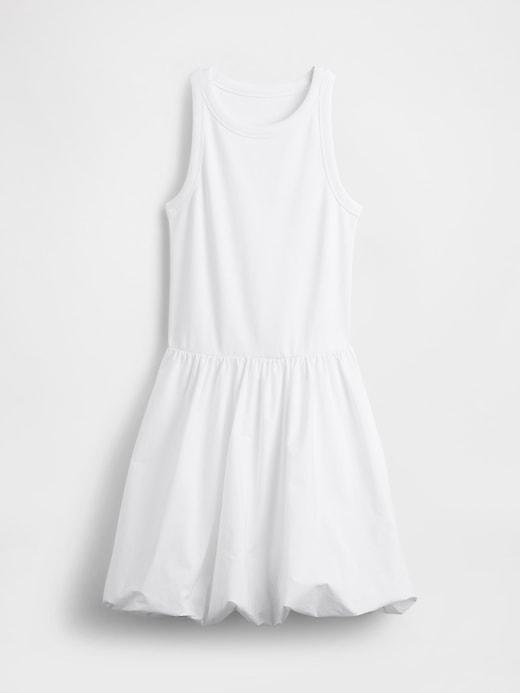 Mixed Media Bubble Mini Dress Product Image