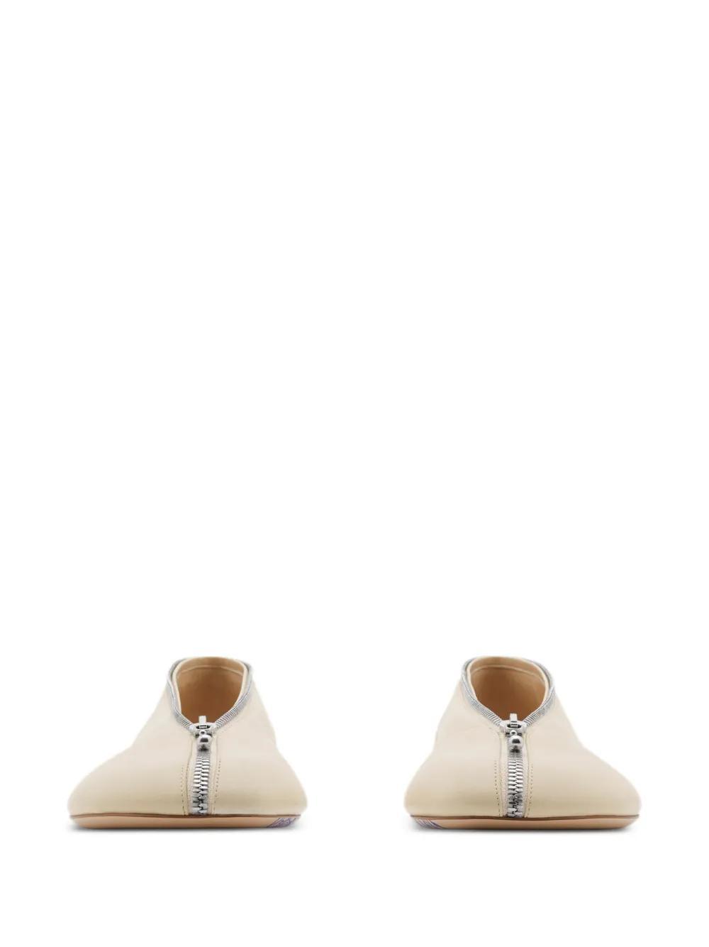 Sadler Zip leather ballerina shoes Product Image