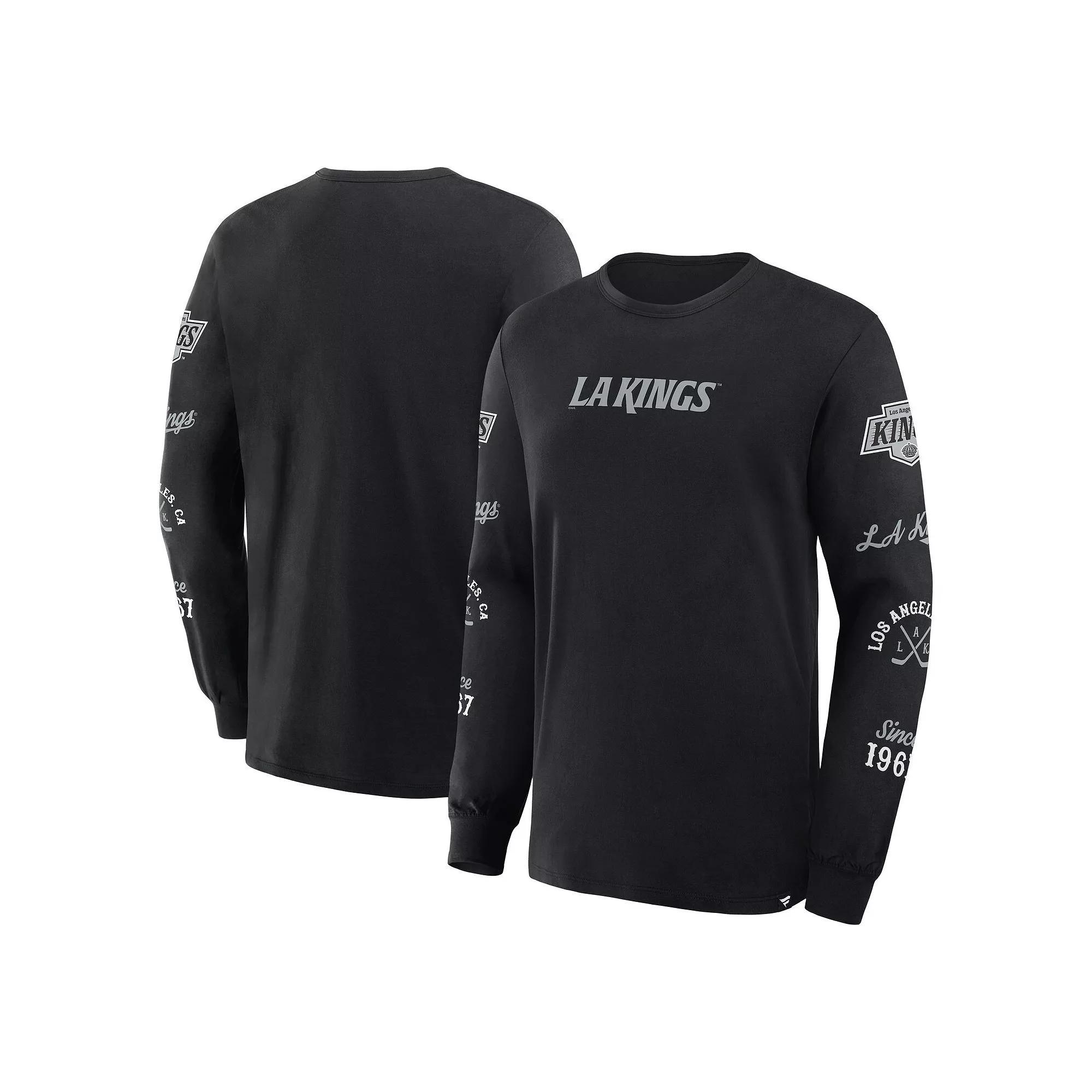 Men's Fanatics Black Los Angeles Kings Boxed In Legacy Long Sleeve T-Shirt, Size: 3XL, Kgs Black Product Image