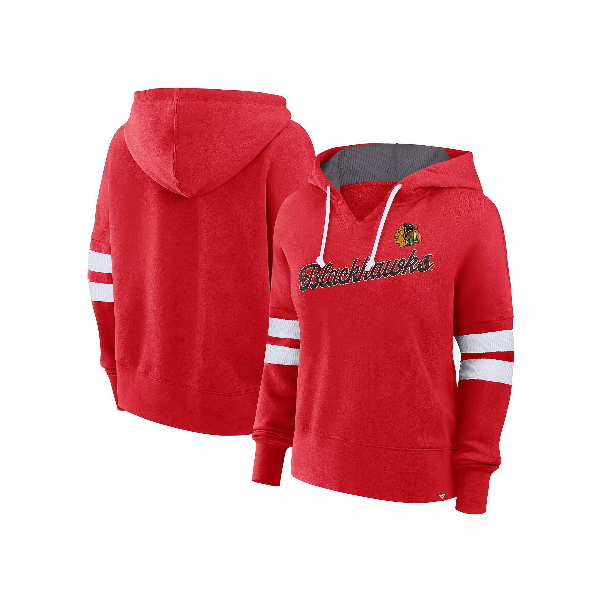 Women's Fanatics Red Chicago Blackhawks Seize Fleece Pullover Hoodie, Size: Small Product Image