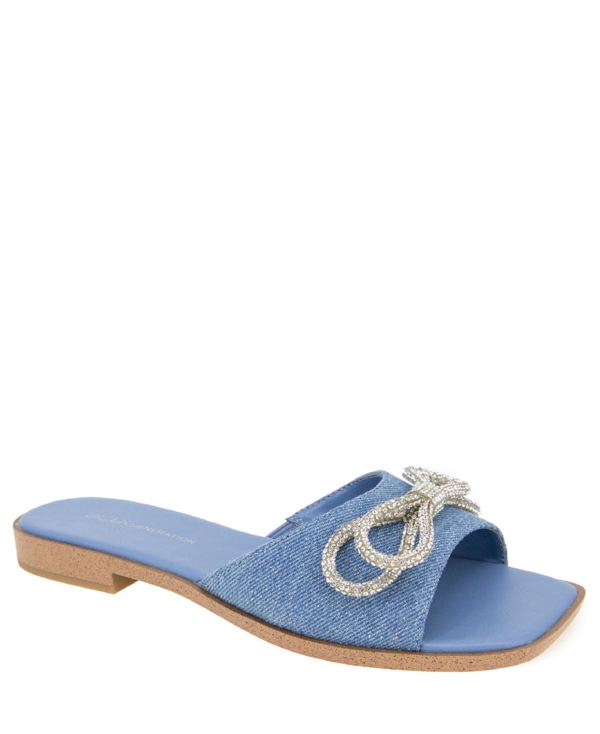 BCBGeneration Laffi Vinyl Rhinestone Bow Slides Product Image