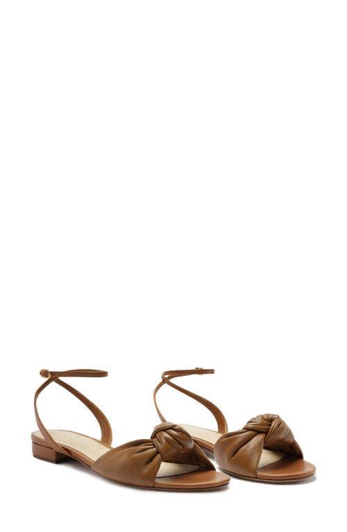 Kace Leather Knot Ankle-Strap Sandals Product Image