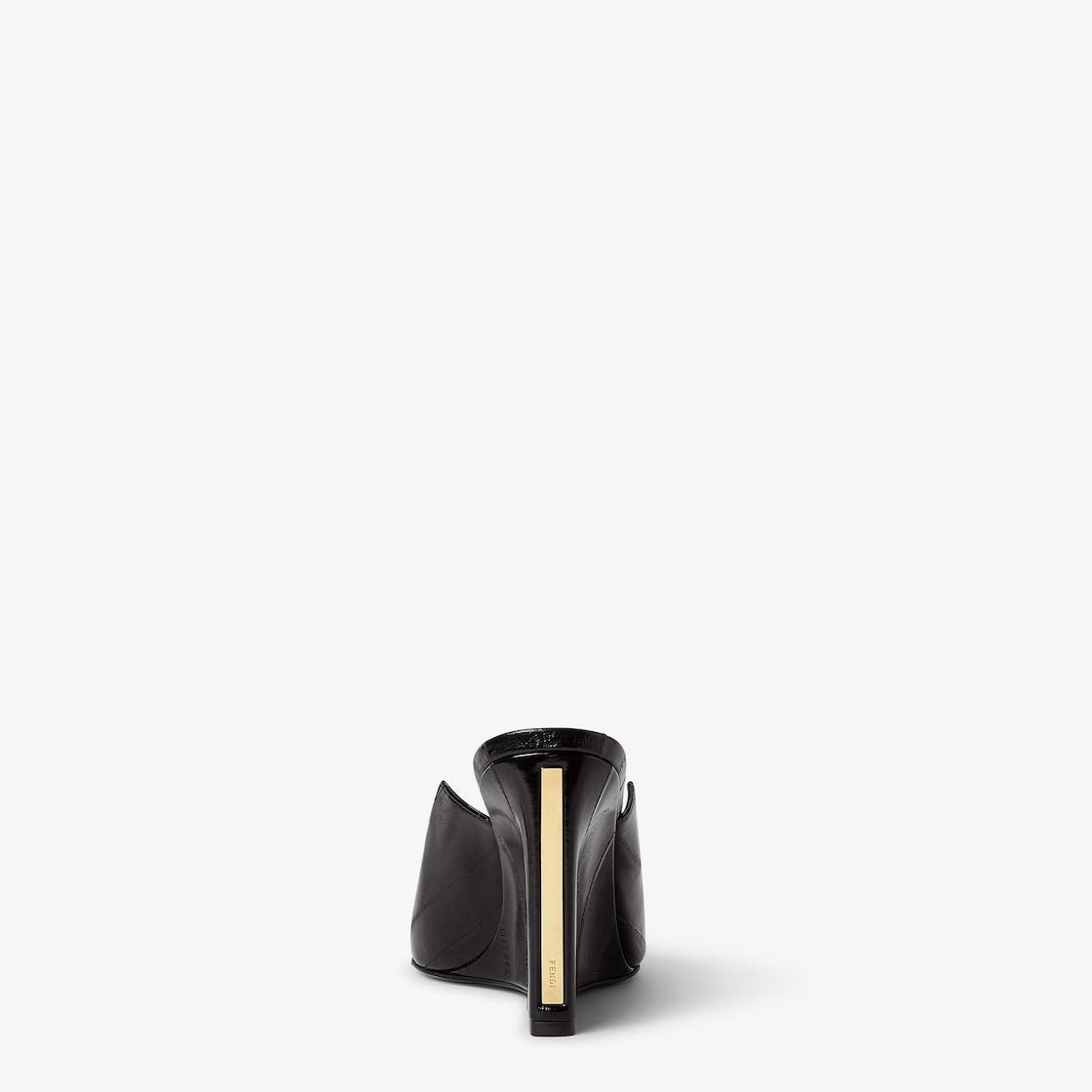 Fendi ArcoBlack hagfish leather sandals Product Image