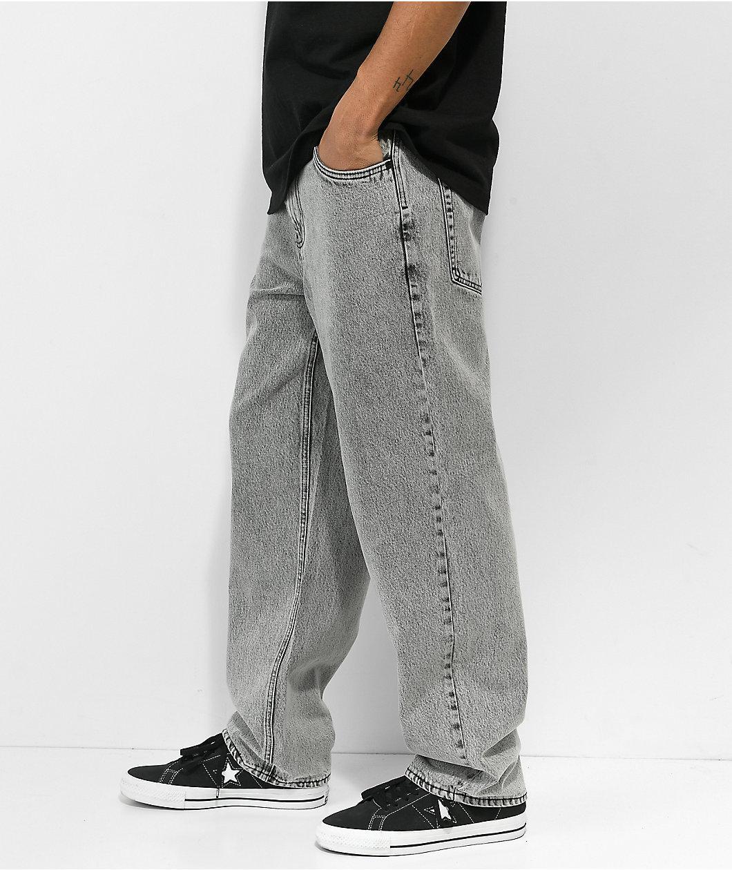 Empyre Raw Denim Black Loose Fit Skate Jeans Product Image
