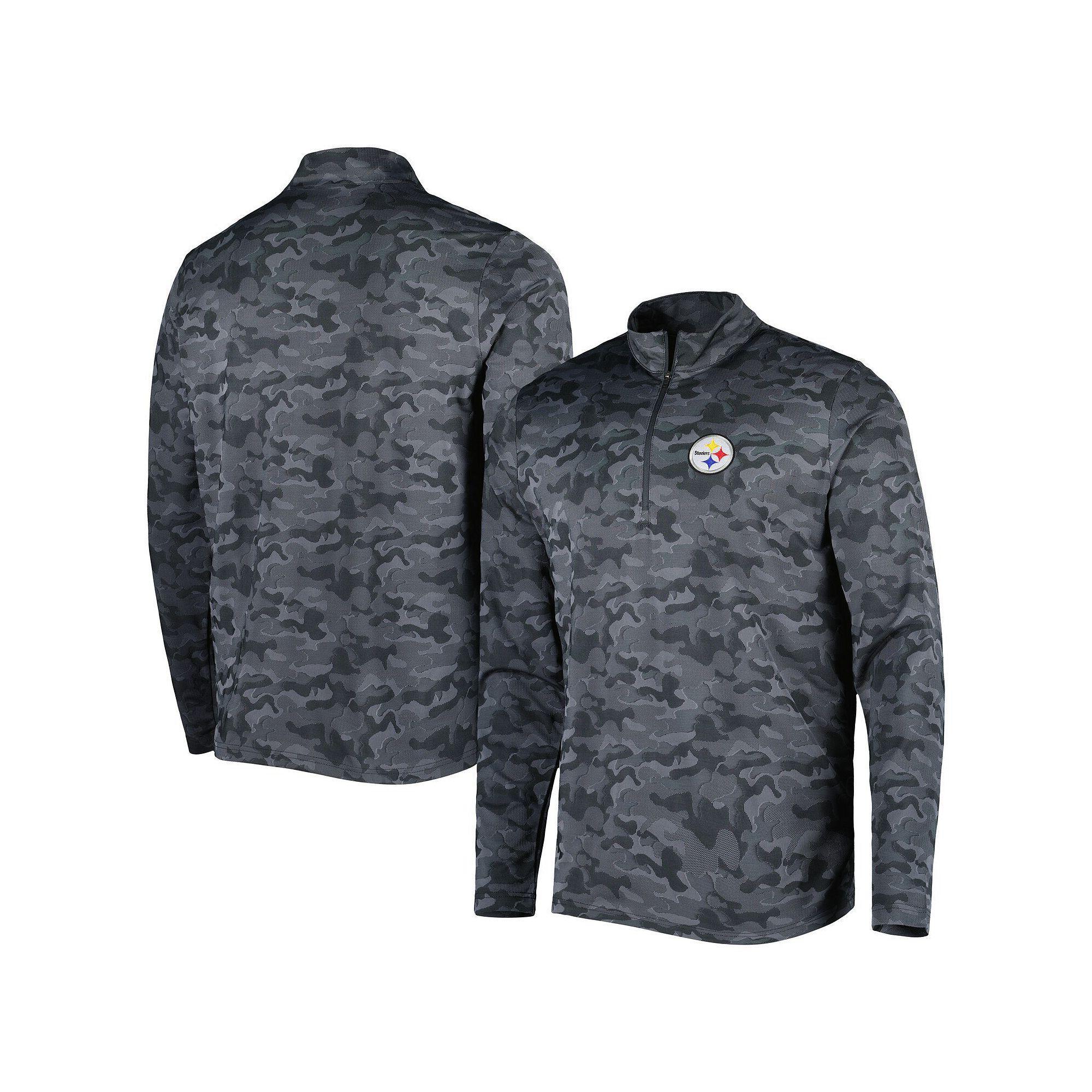 Mens Antigua Pittsburgh Steelers Brigade Quarter-Zip Sweatshirt Product Image