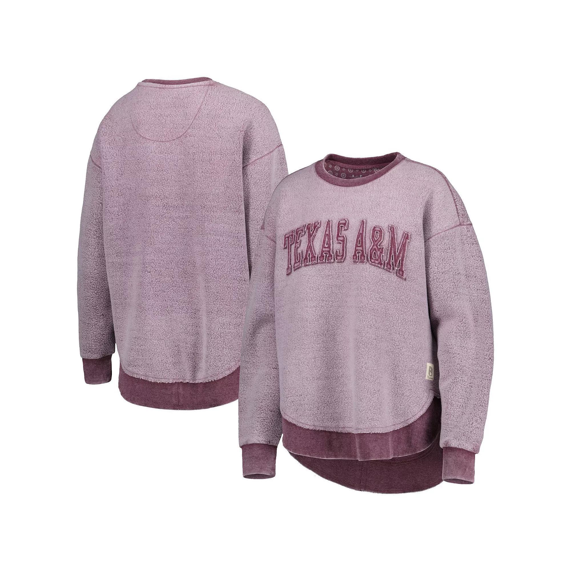 Women's Pressbox Maroon Texas A&M Aggies Ponchoville Pullover Sweatshirt, Size: Medium, Red Product Image