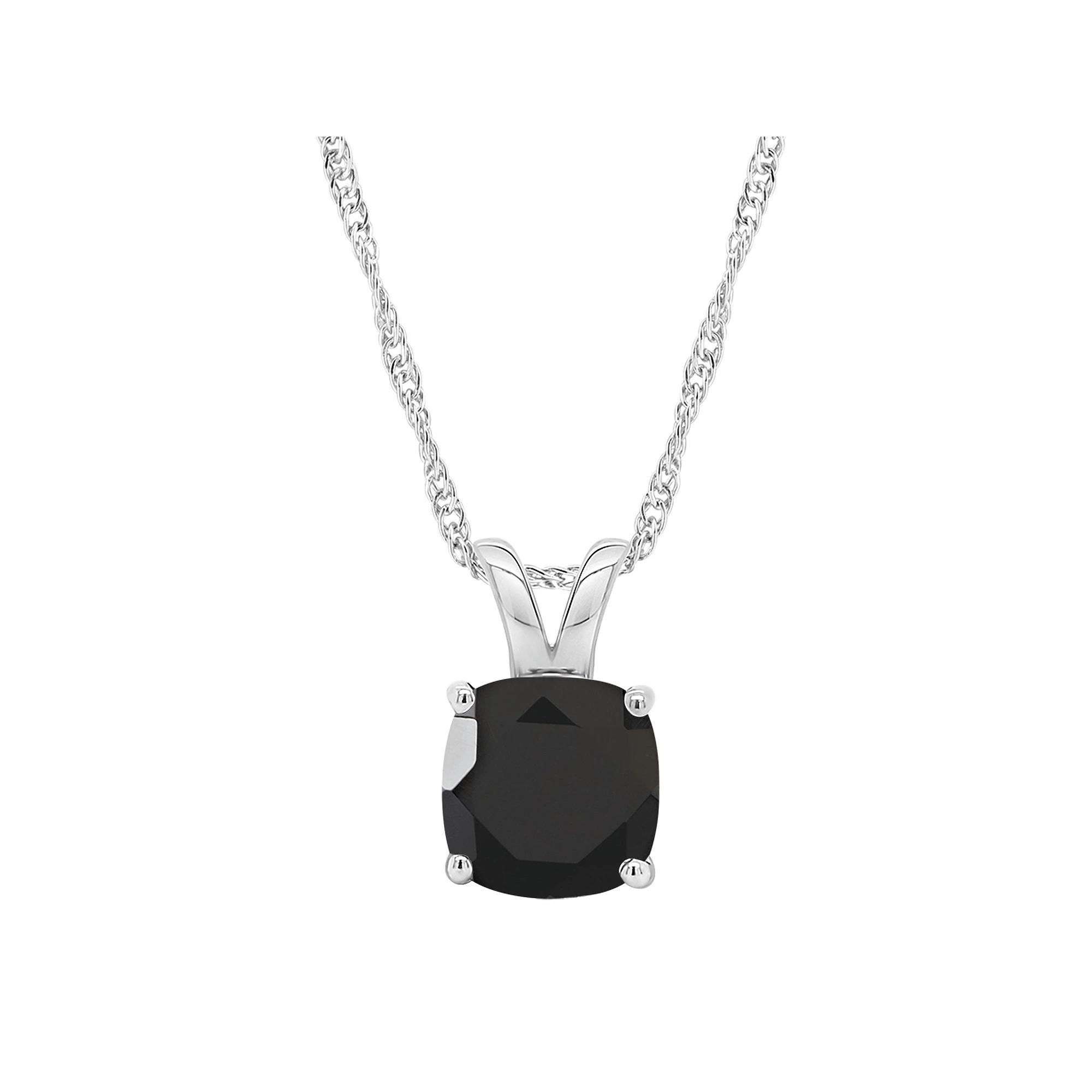 Alyson Layne 14k Gold Cushion Black Onyx Pendant Necklace, Women's, Size: 18" Product Image