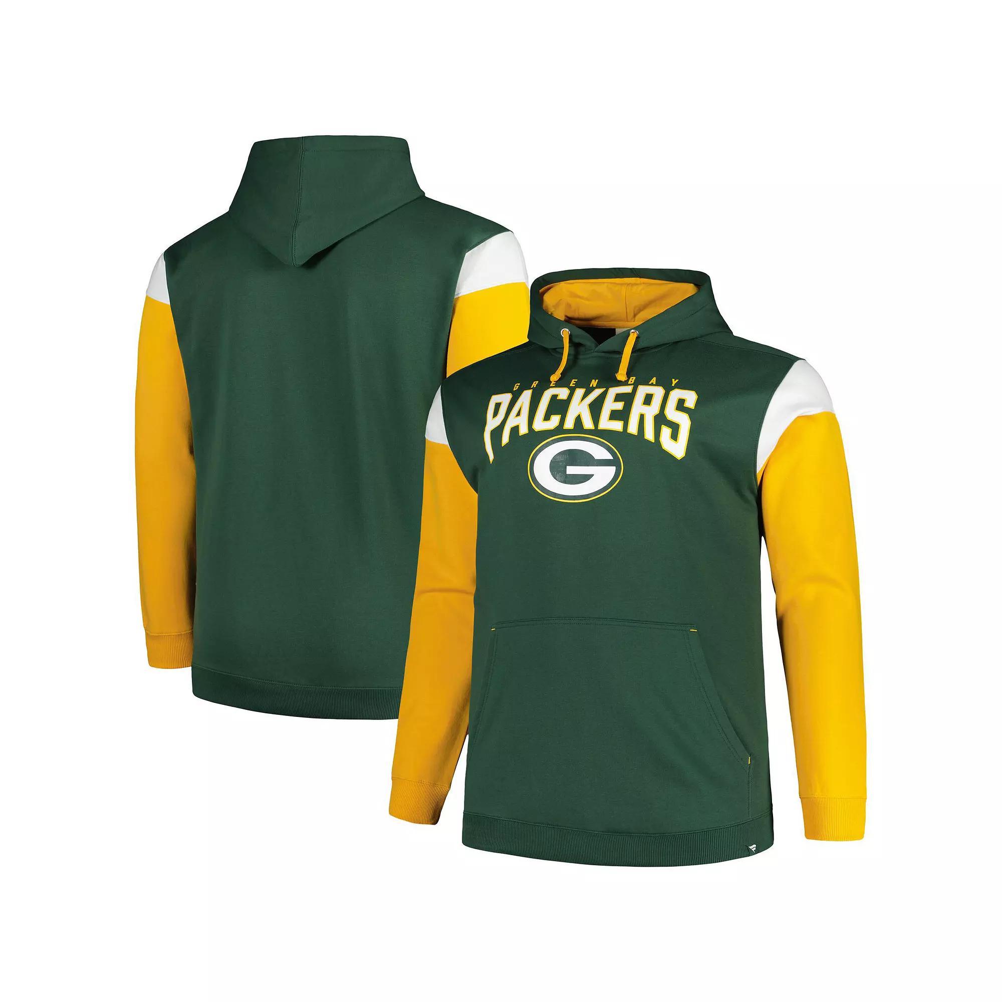 Men's Profile Green Green Bay Packers Big & Tall Trench Battle Pullover Hoodie, Size: 4XB Product Image