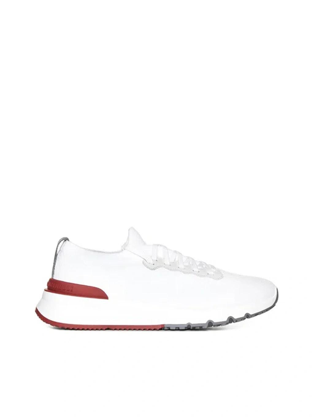 BRUNELLO CUCINELLI Cotton Knit Runners In White Product Image