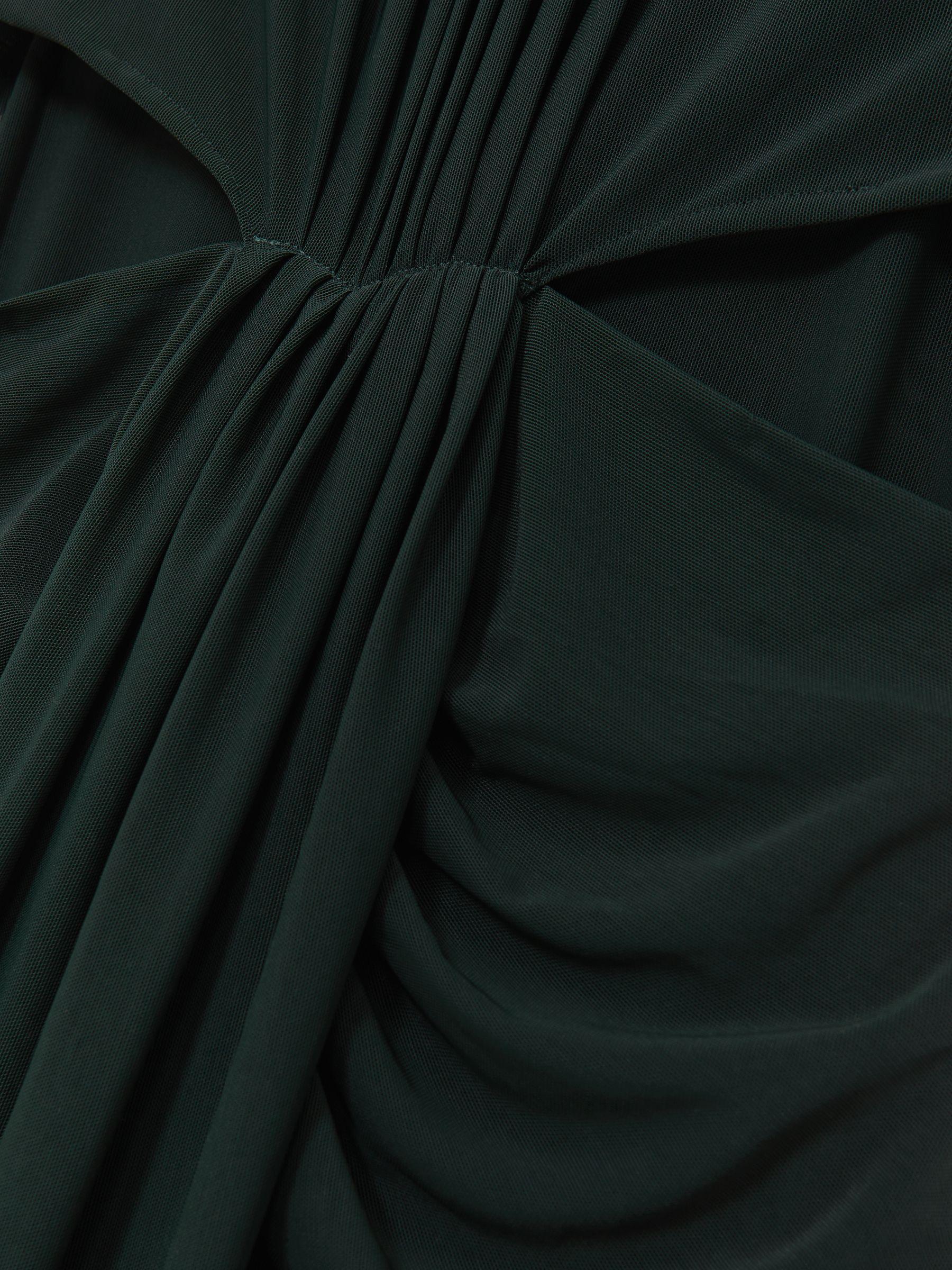 Petite Wide-Leg Pleated Cargo Trousers in Green Product Image