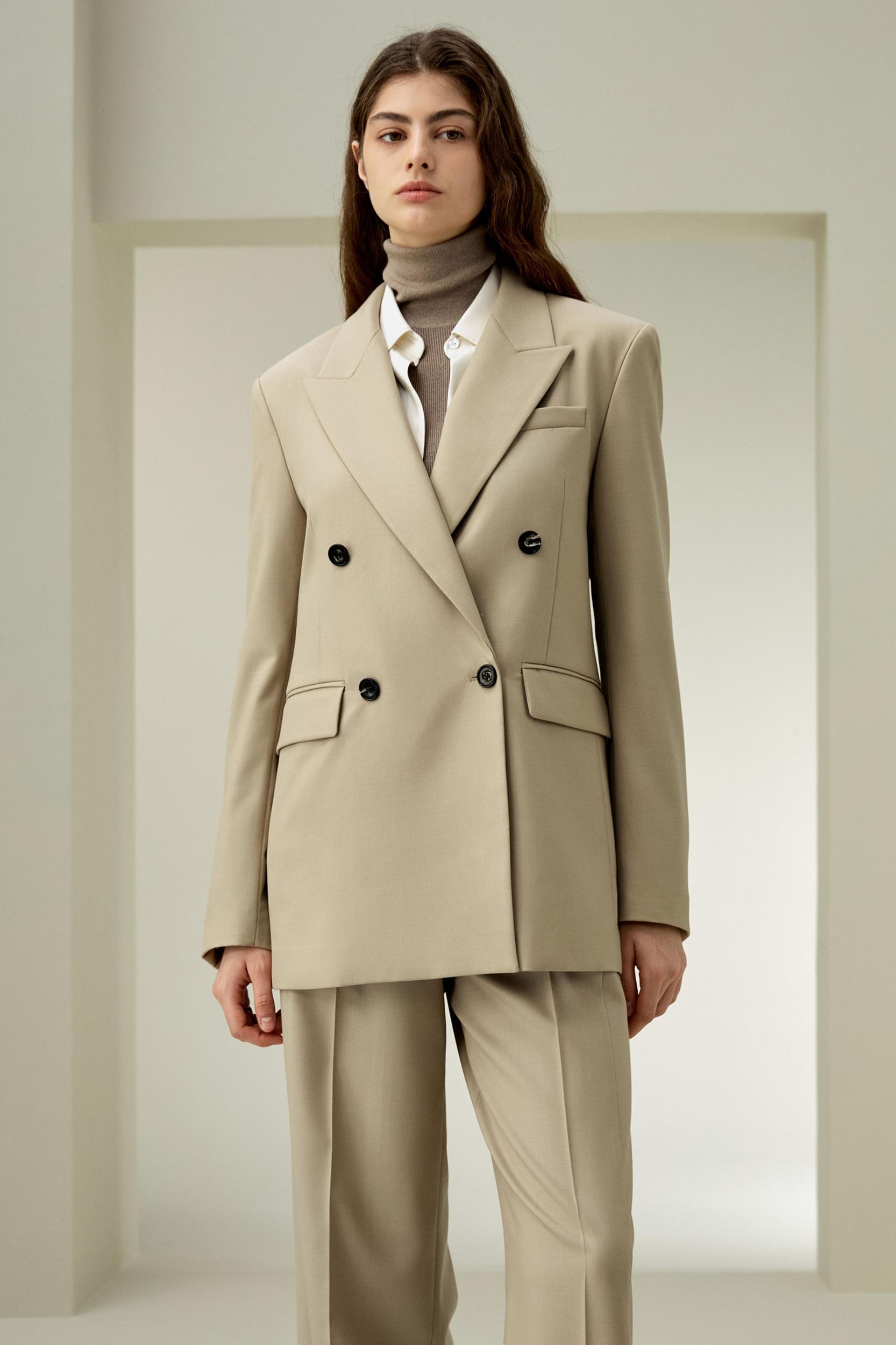 Modern Beauty Silk Wool Blazer Product Image