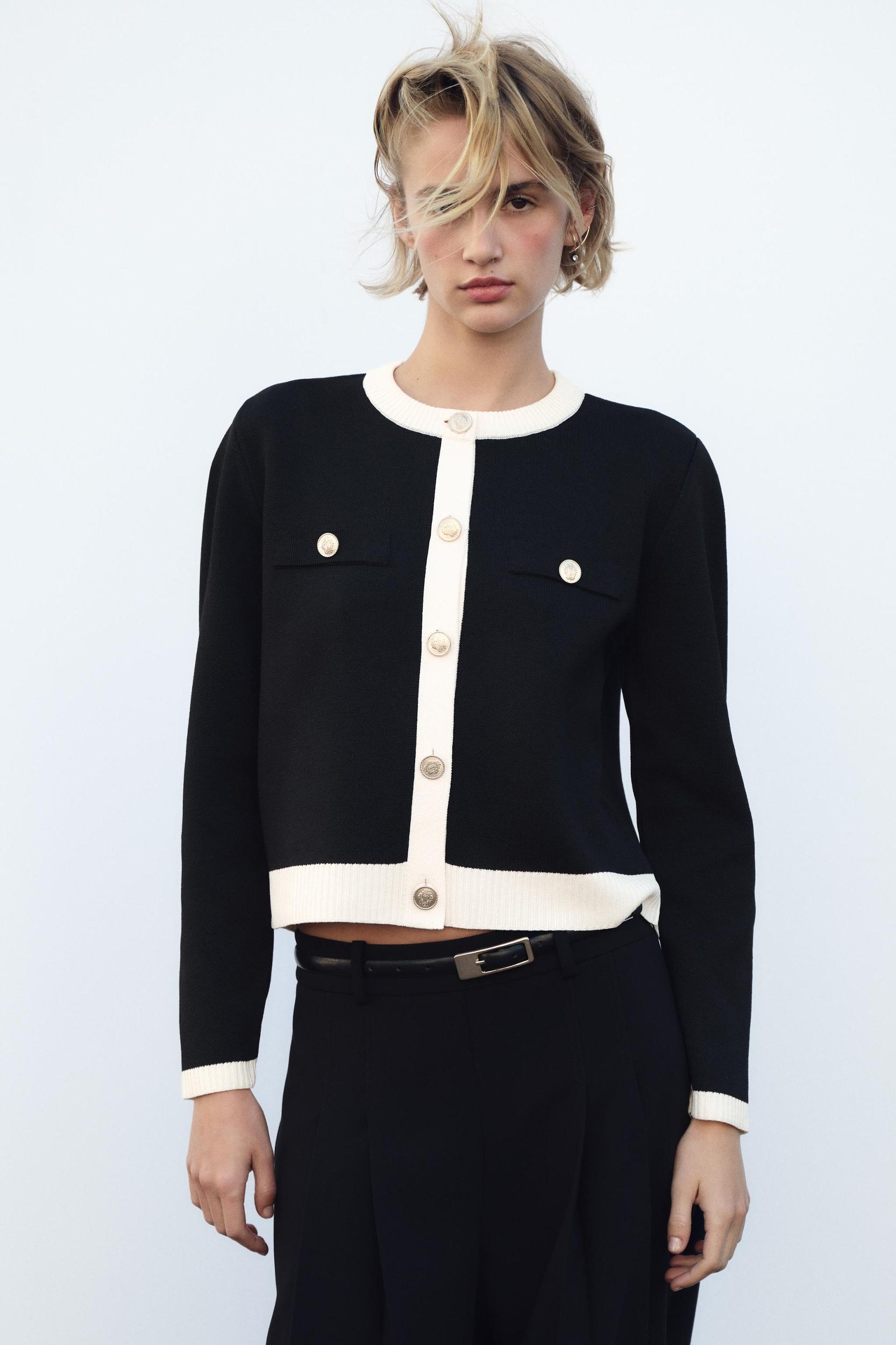 CARDIGAN WITH GOLD BUTTONS Product Image