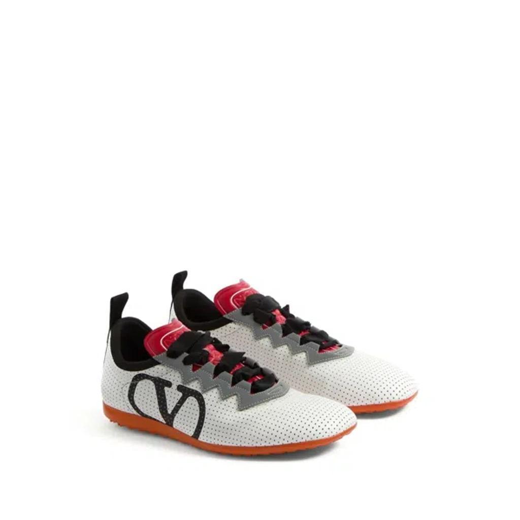 VALENTINO GARAVANI Chromathon Low-top Sneakers In Perforated Leather In Multi Product Image