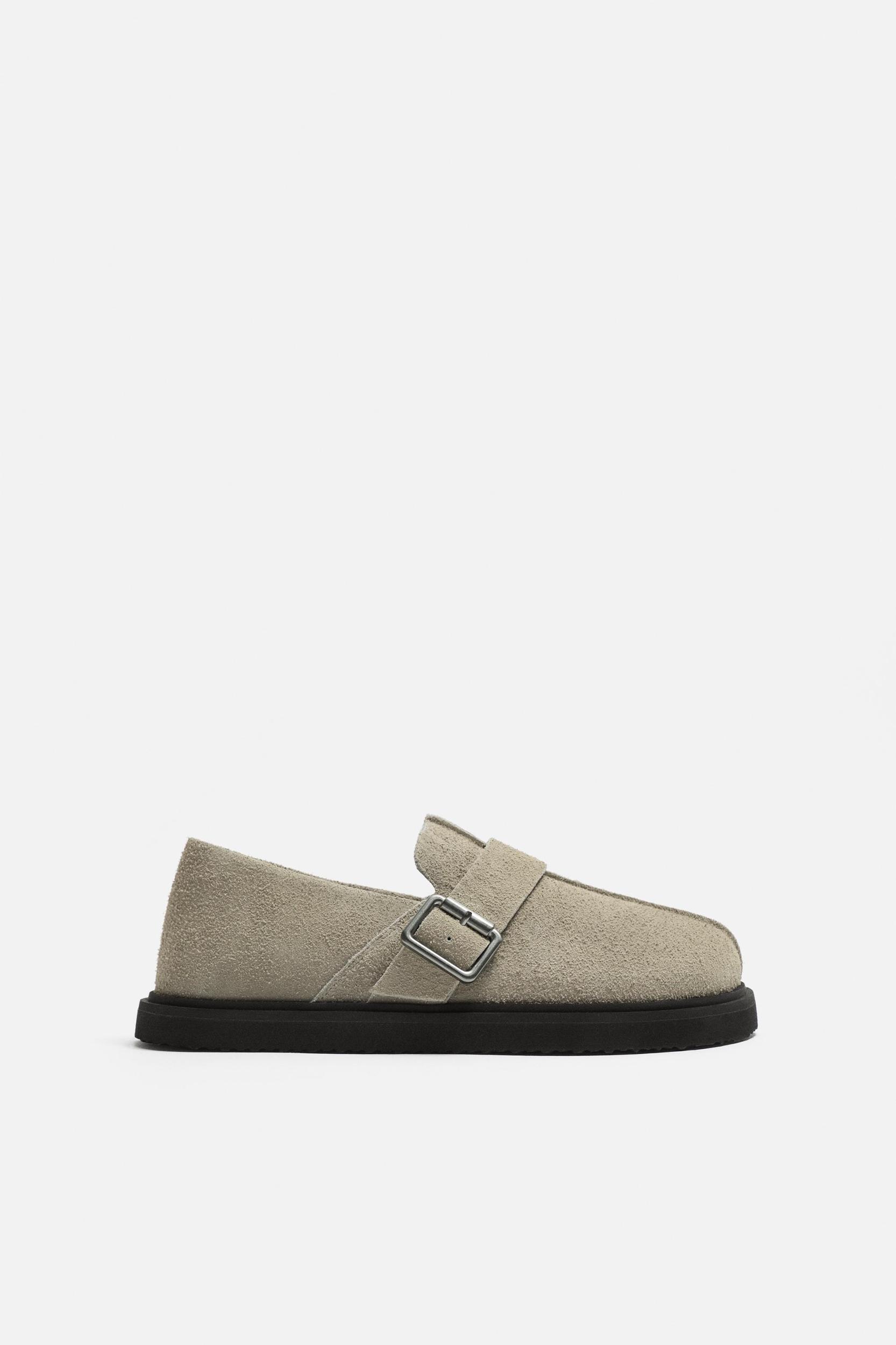 BUCKLE LEATHER CLOGS Product Image