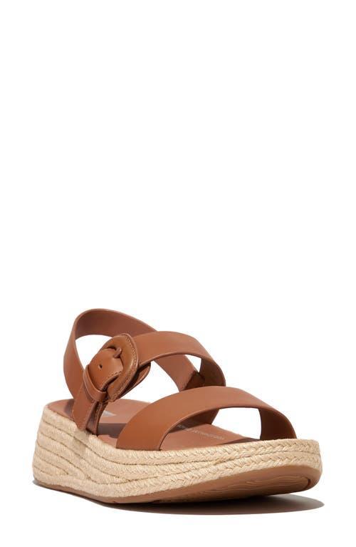 FitFlop F-Mode Espadrille Buckle Leather Flatform Sandals (Light ) Women's Sandals Product Image