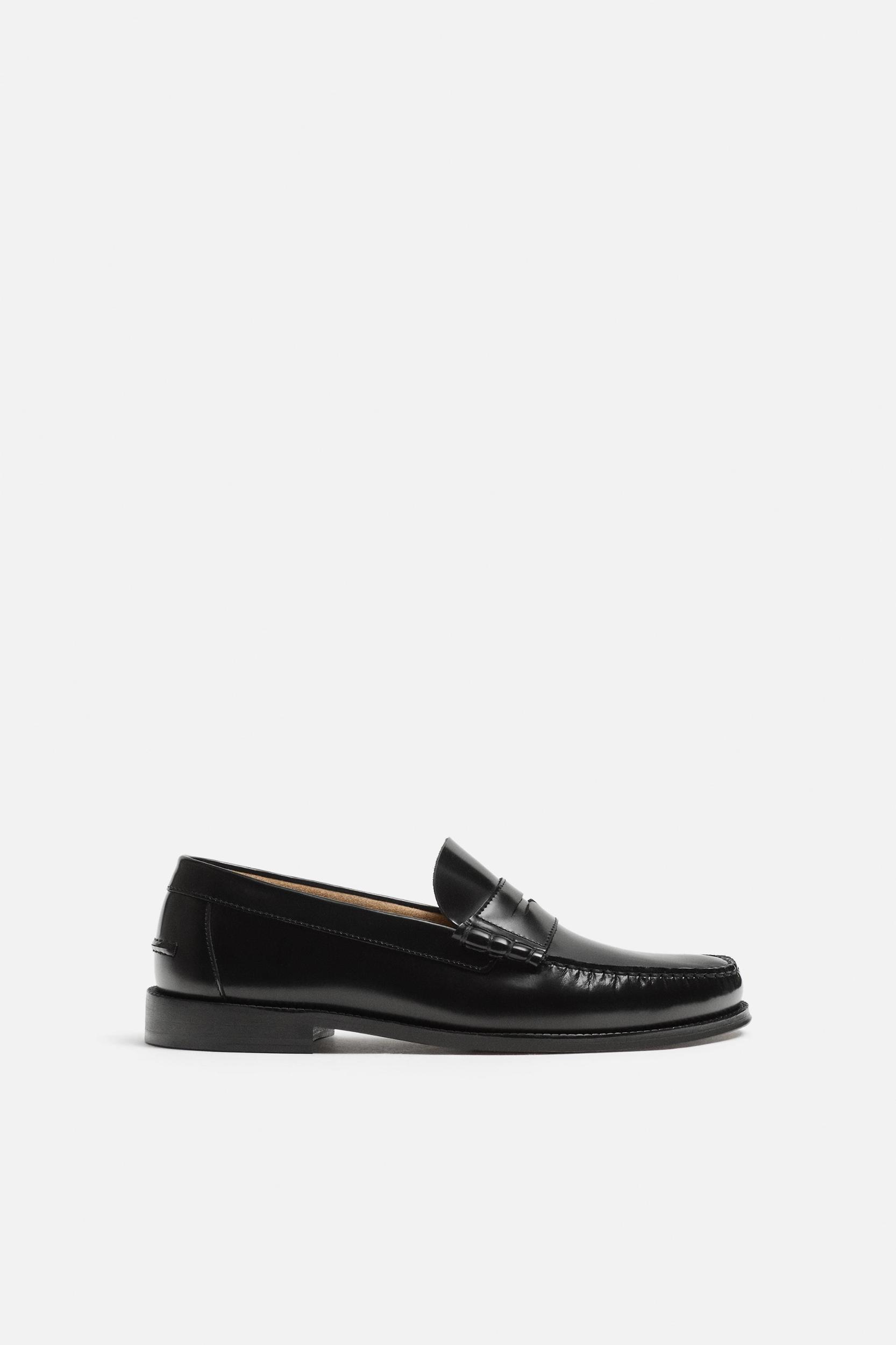 LEATHER PENNY LOAFERS Product Image