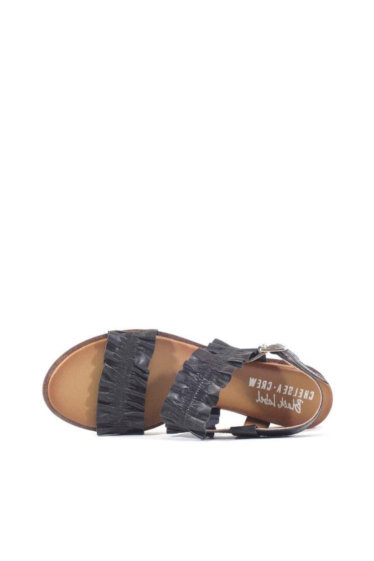 Roche Ruched Leather Sandals Product Image