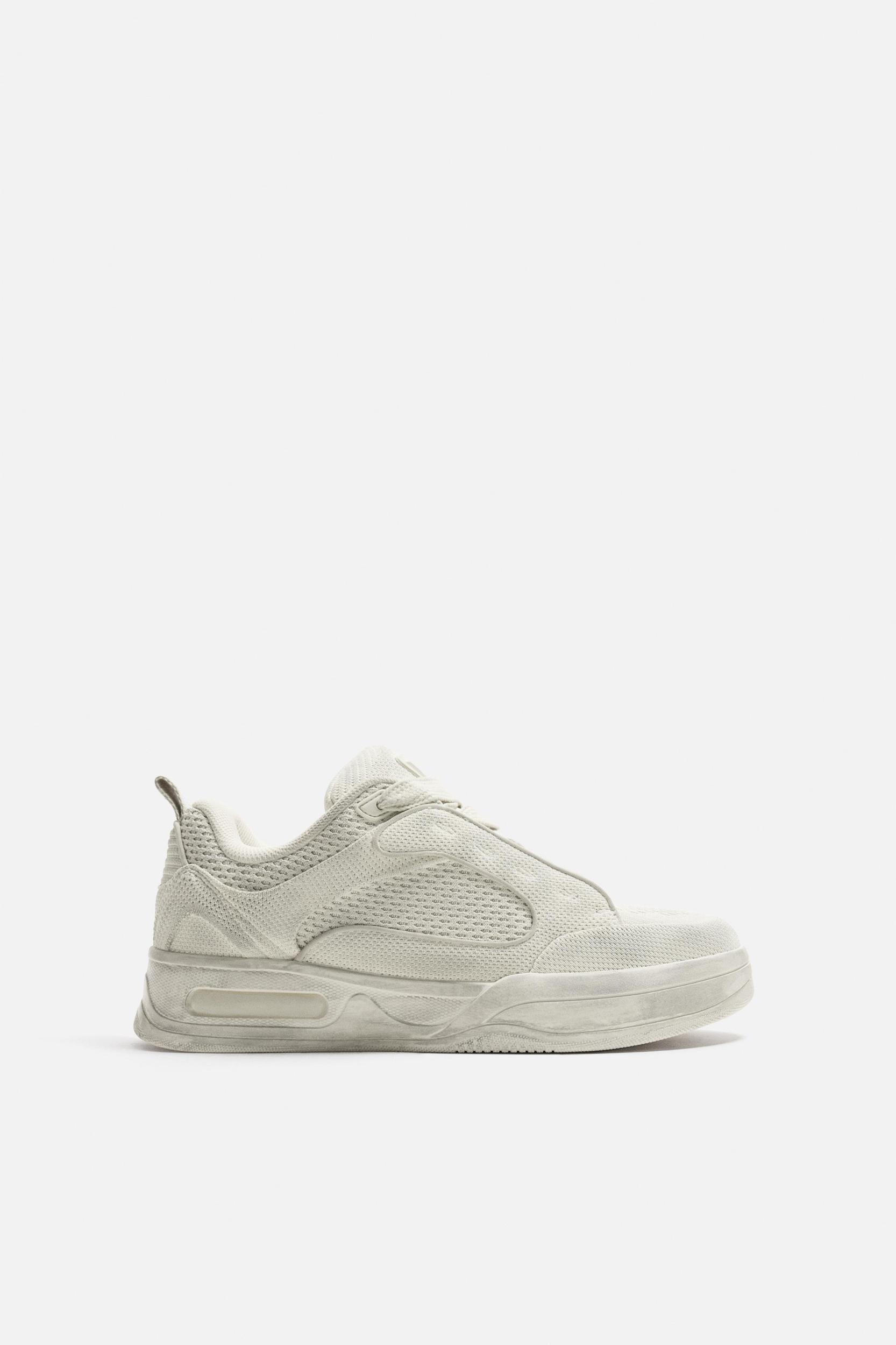 DISTRESSED THICK-SOLED SNEAKERS Product Image