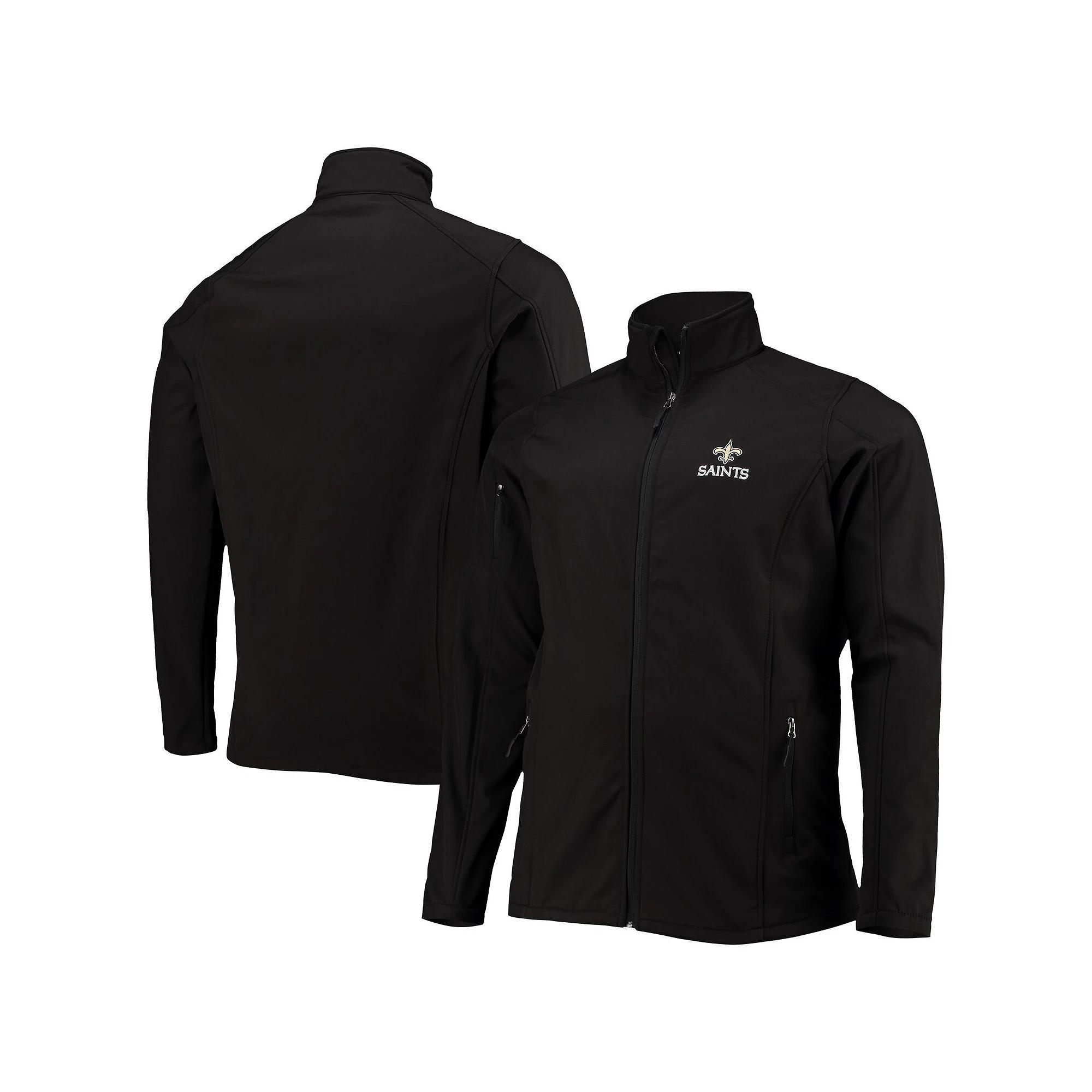 Men's Dunbrooke Black New Orleans Saints Big & Tall Sonoma Softshell Full-Zip Jacket, Size: 2XLT Product Image