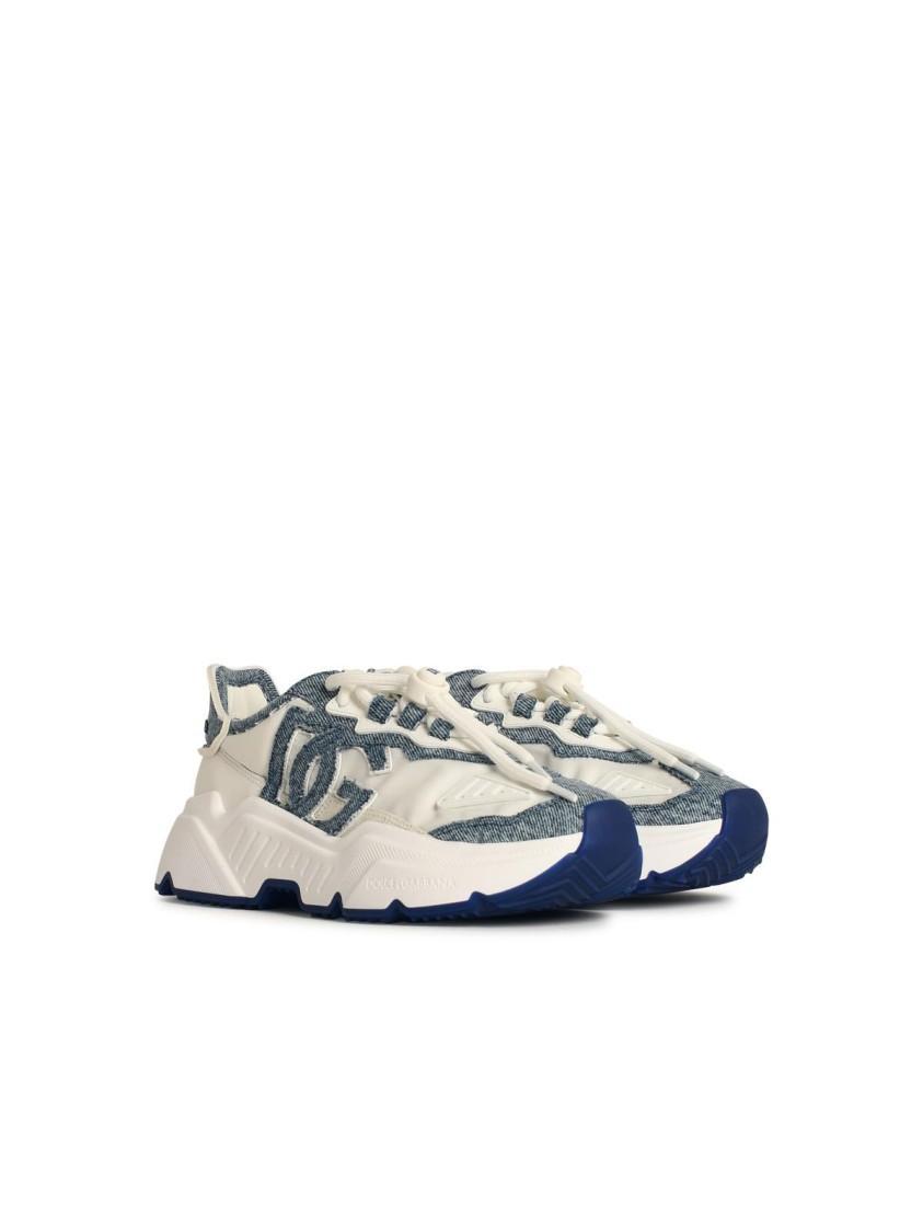 DOLCE & GABBANA 'daymaster' White Nylon Blend Sneakers Product Image