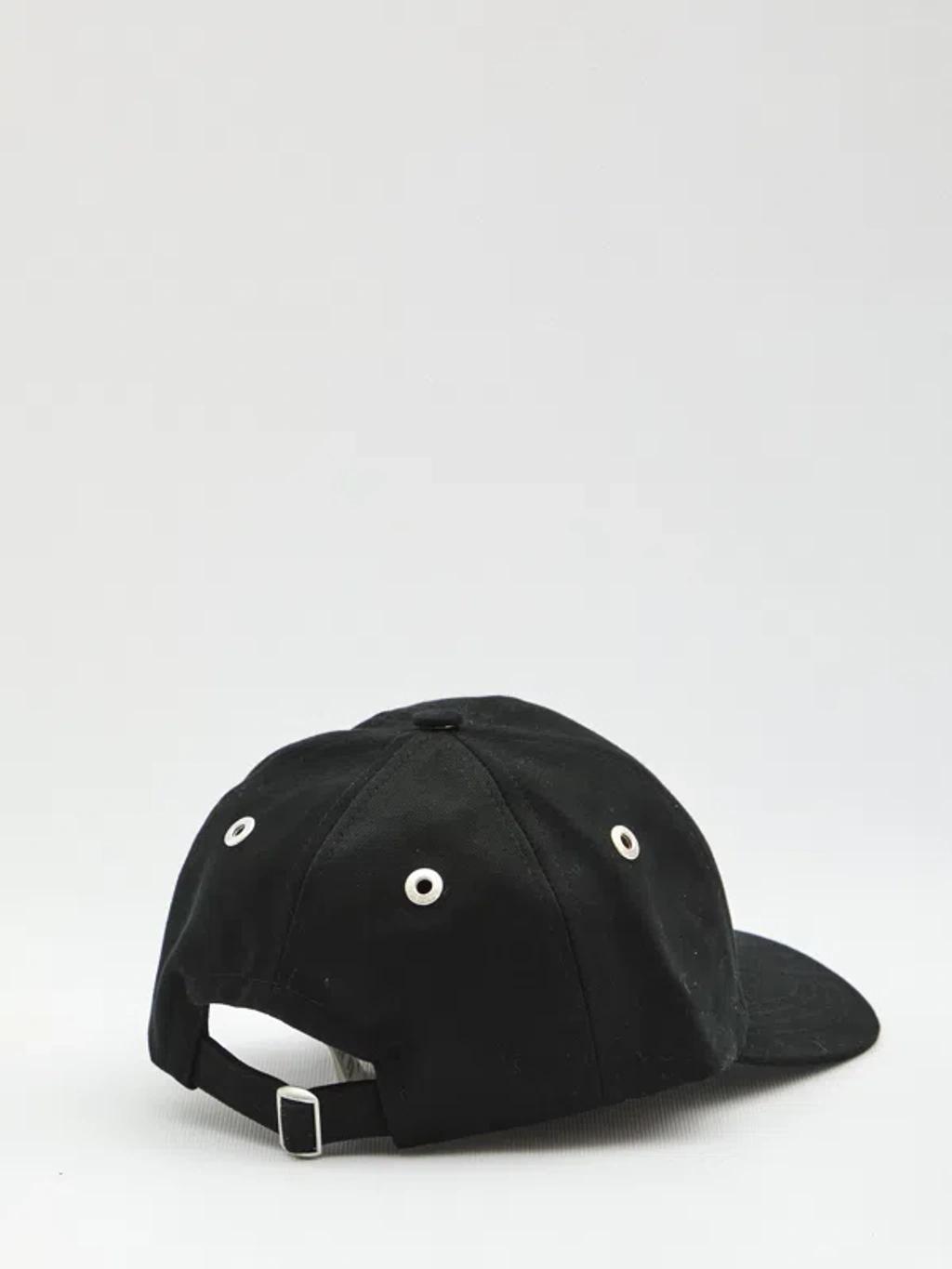 AMI ALEXANDRE MATTIUSSI Ami Paris Black And Red Cotton Ami Paris De Coeur Baseball Cap Product Image