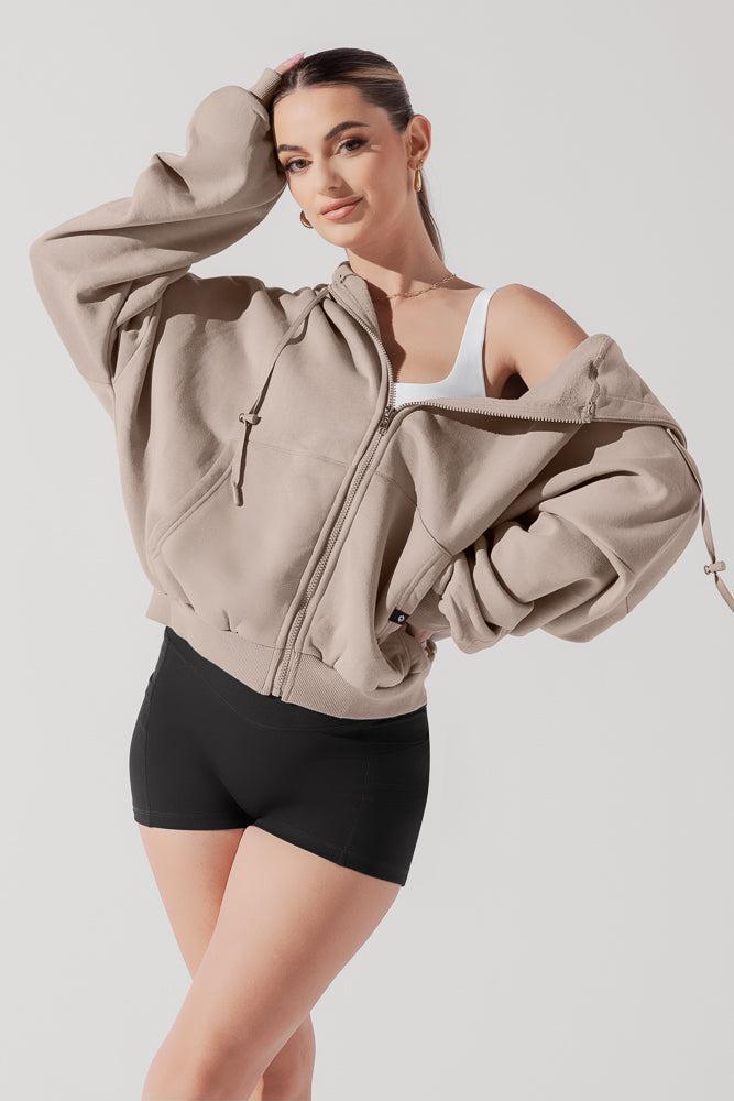 Zip Cloud Hoodie - White Product Image