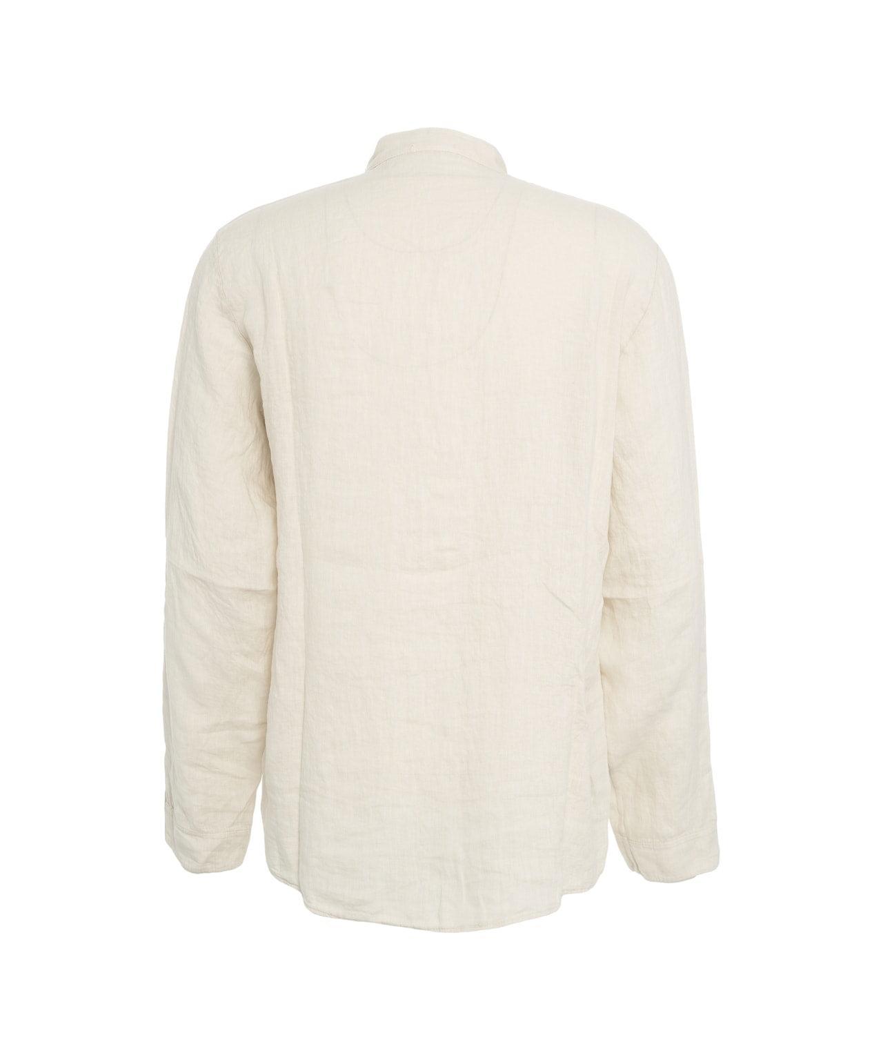 Linen shirt with mandarin collar Product Image