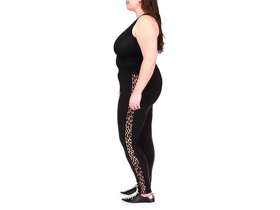 MICHAEL Michael Kors Plus Size Cheetah Stripe Leggings Women's Casual Pants Product Image