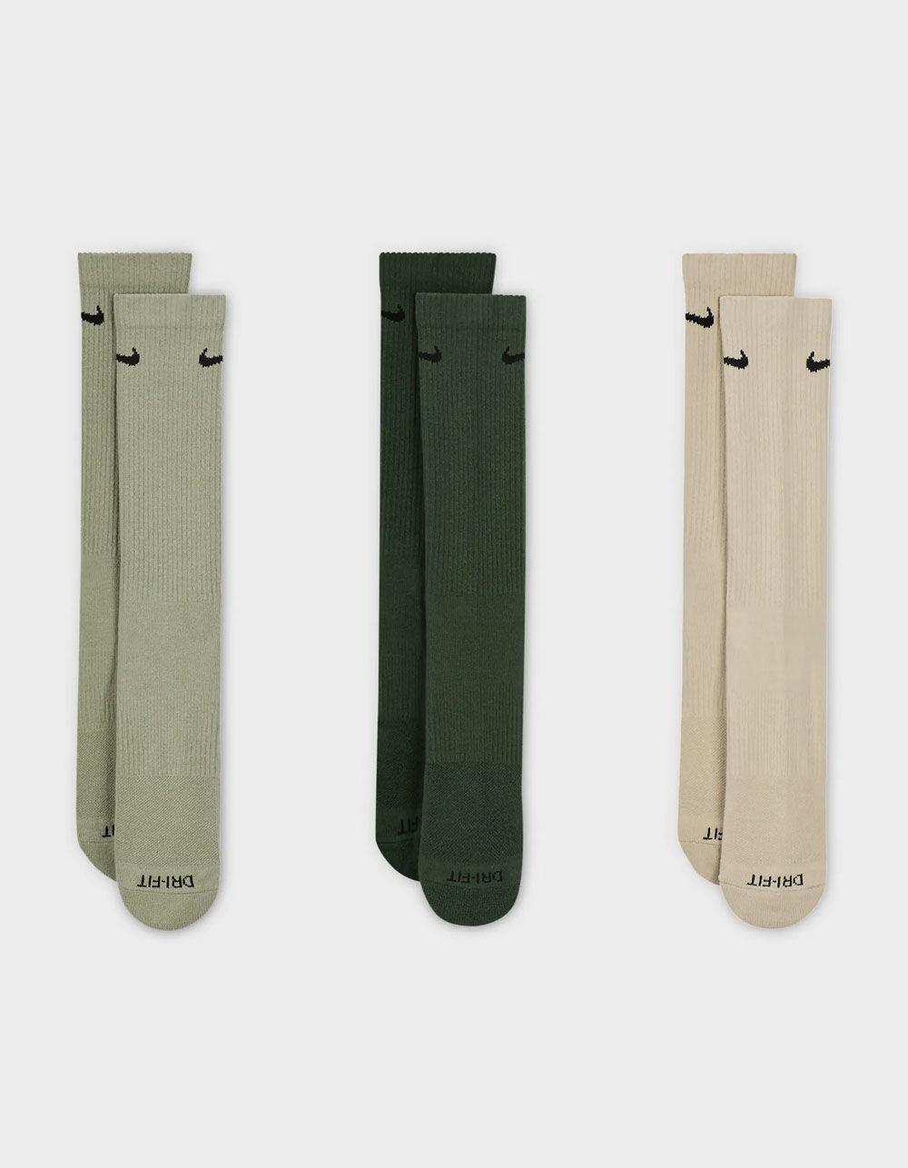 NIKE Everyday Plus 3 Pack Cushioned Crew Socks - BURGUNDY COMBO Product Image