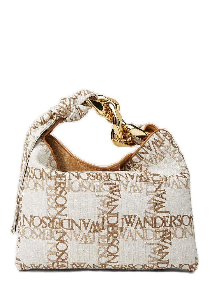JW ANDERSON Small Chain Hobo Bag In Beige Product Image