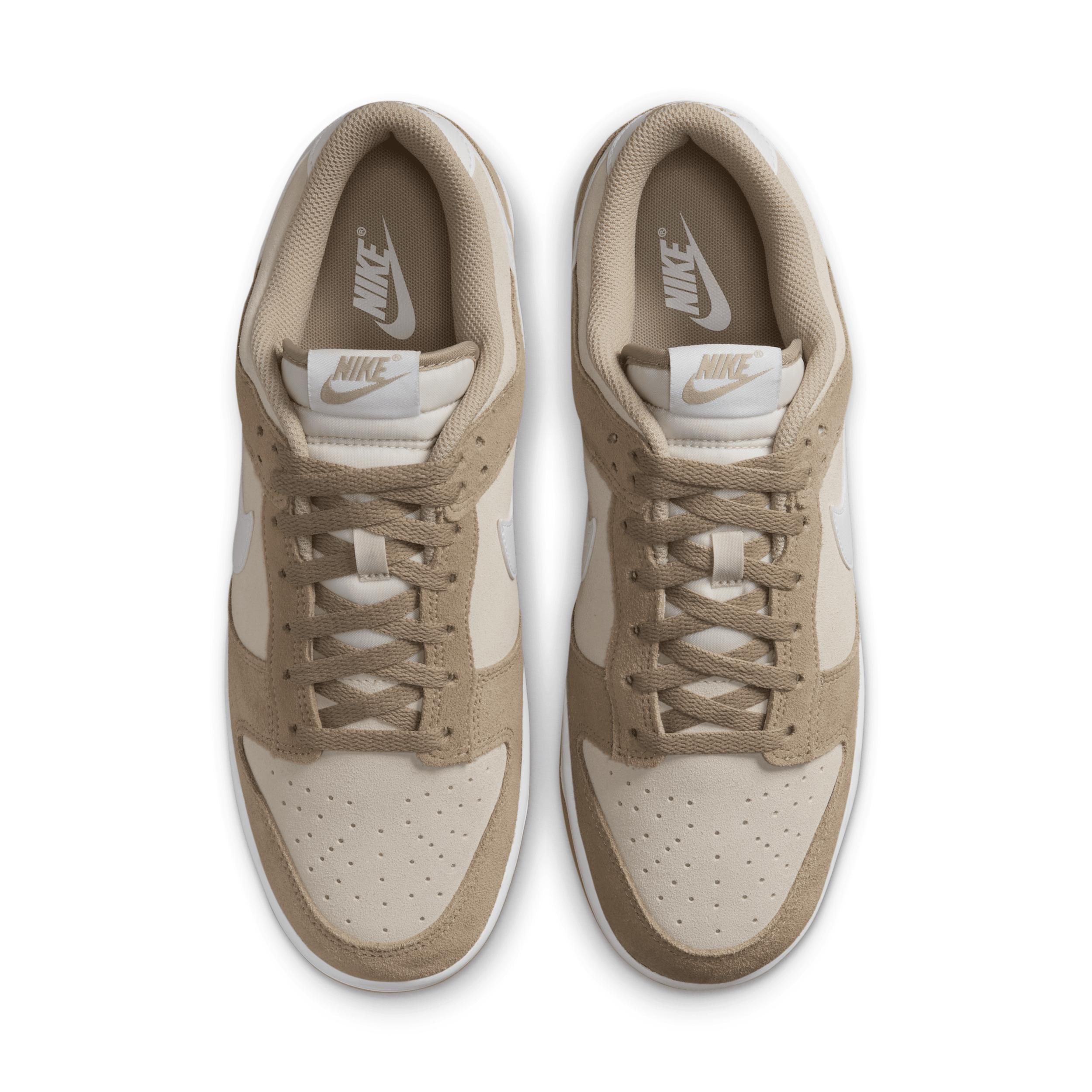 Nike Mens Dunk Low Retro SE Casual Shoes in Pale Ivory/White/Light Orewood Brown Product Image