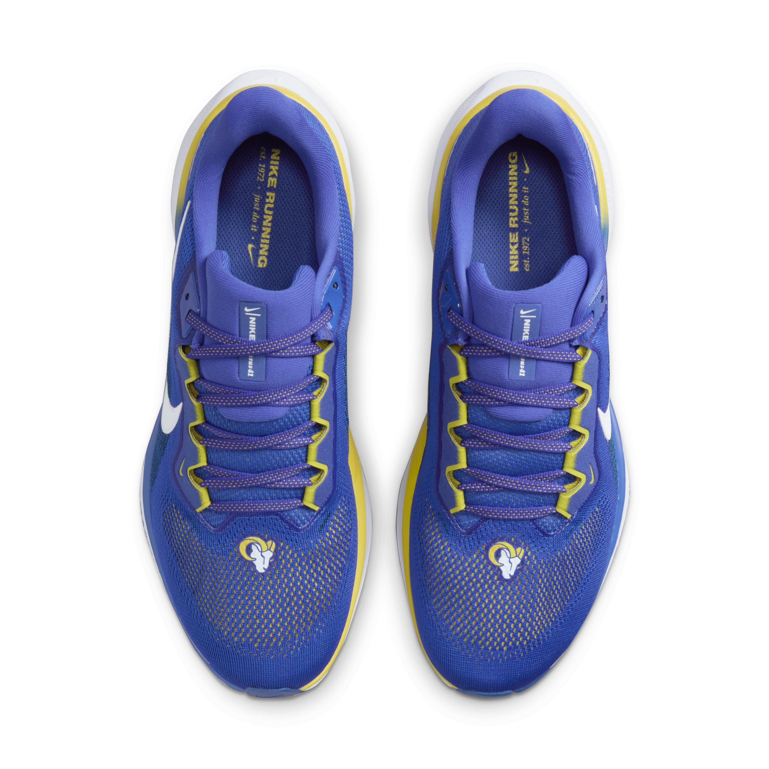 Nike Men's Pegasus 41 NFL Los Angeles Rams Road Running Shoes Product Image